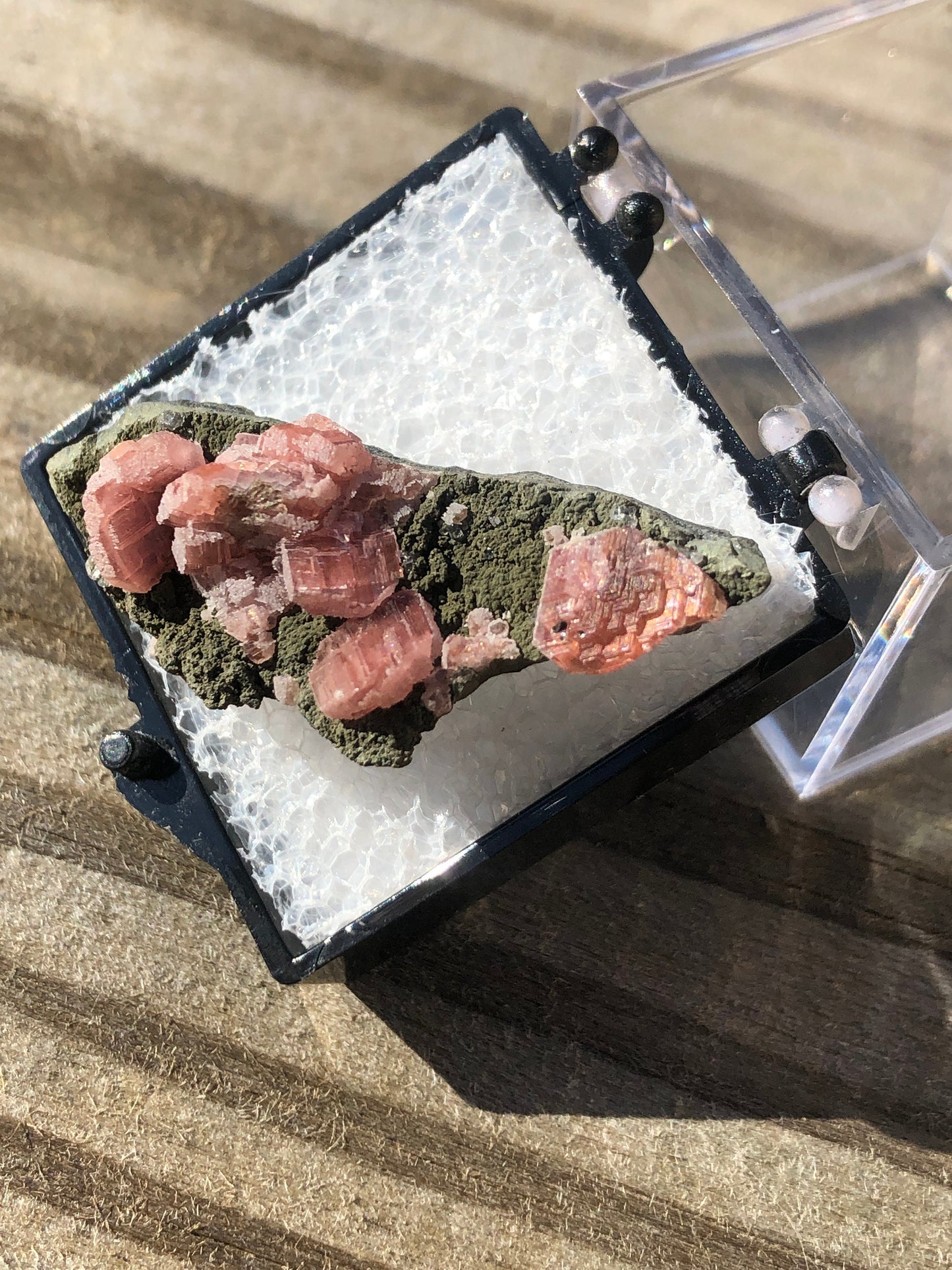 Rhodochrosite on Matrix from Mexico