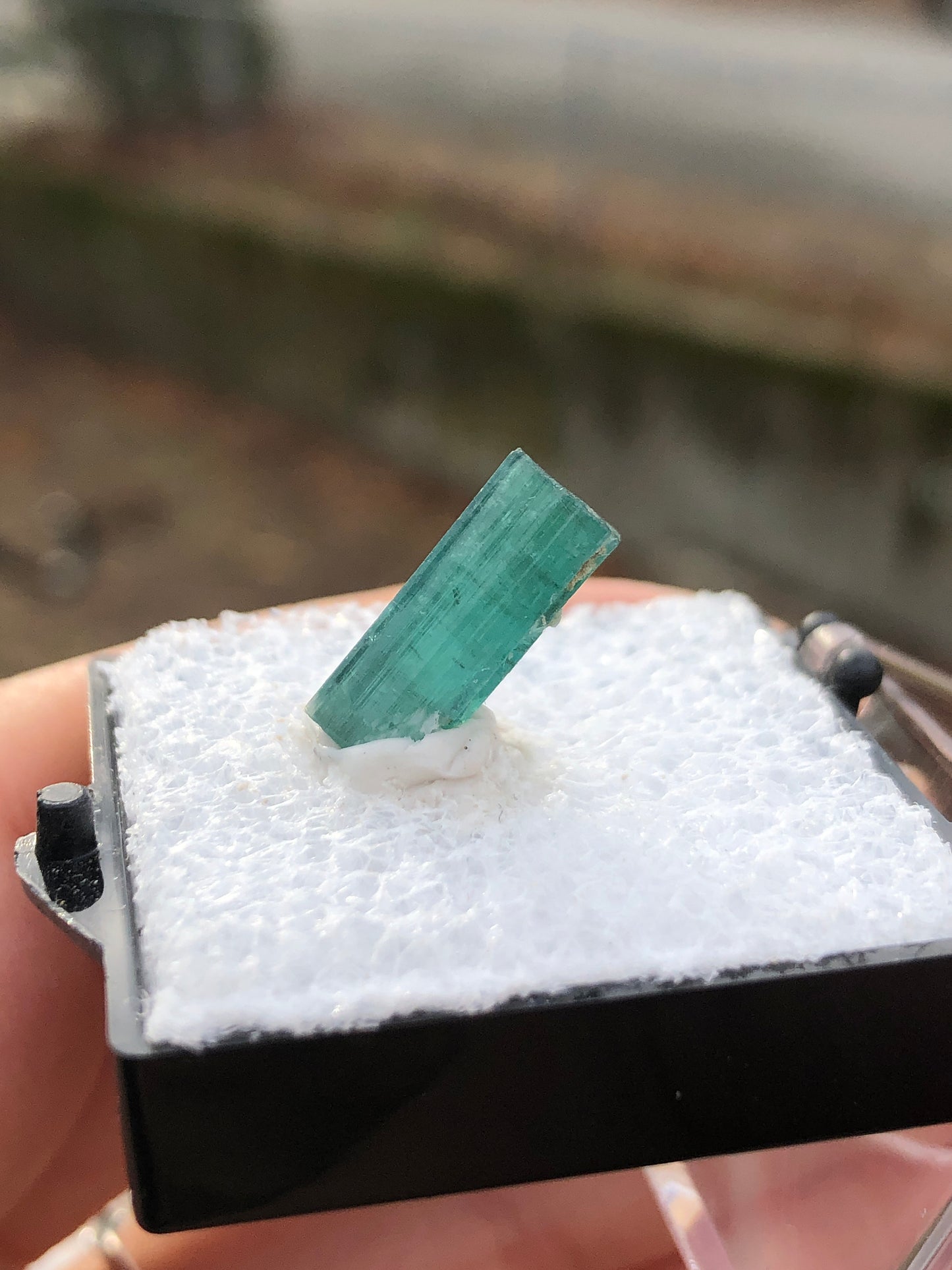 Greenish Blue Tourmaline Crystal from Brazil