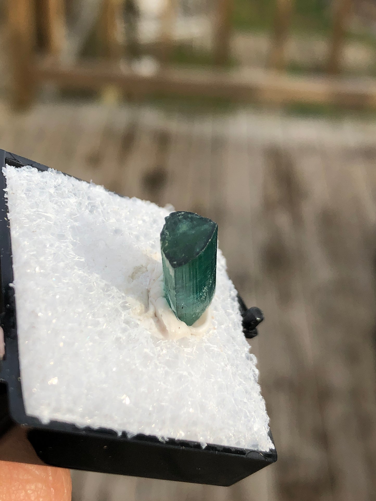 Greenish Blue Tourmaline Crystal from Brazil