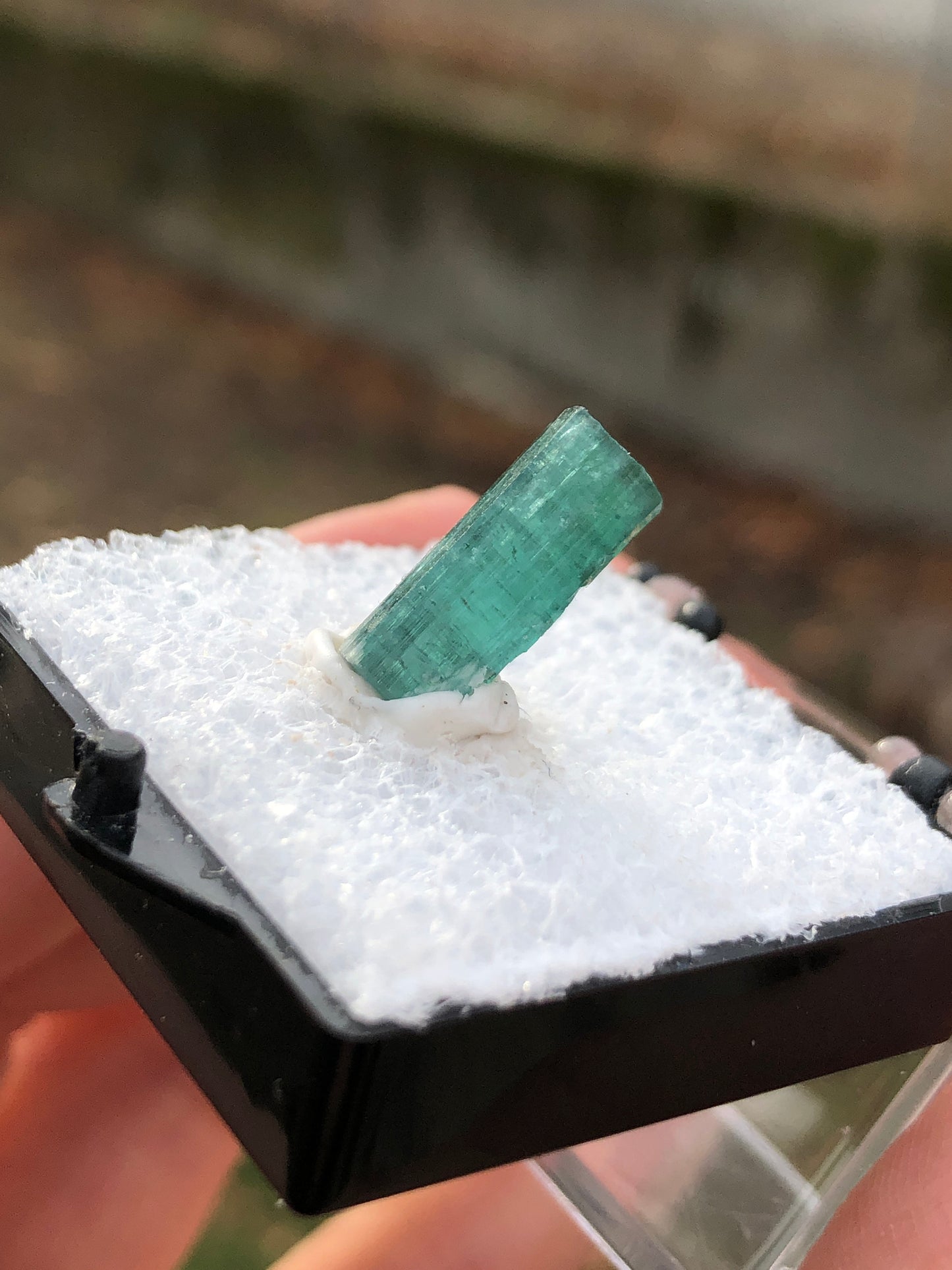 Greenish Blue Tourmaline Crystal from Brazil