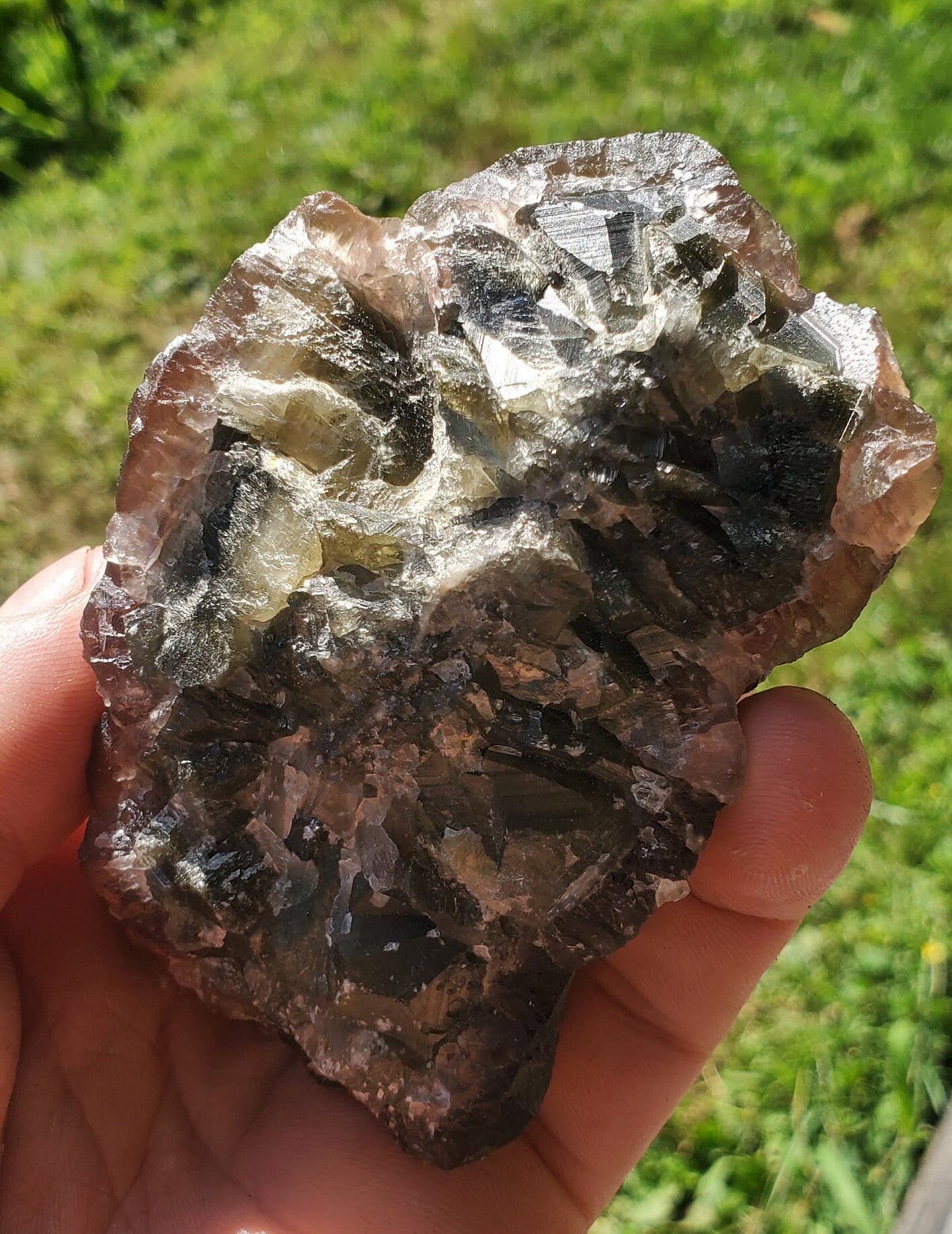 Golden Barite on Botryoidal Fluorite from Jiangxi Province, China
