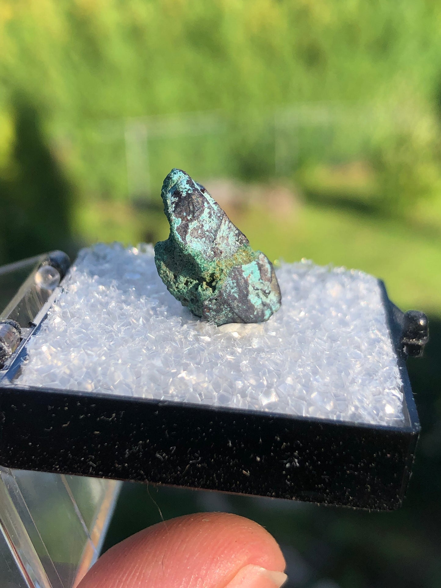 Cuprite Crystal with Malachite Coating from Namibia