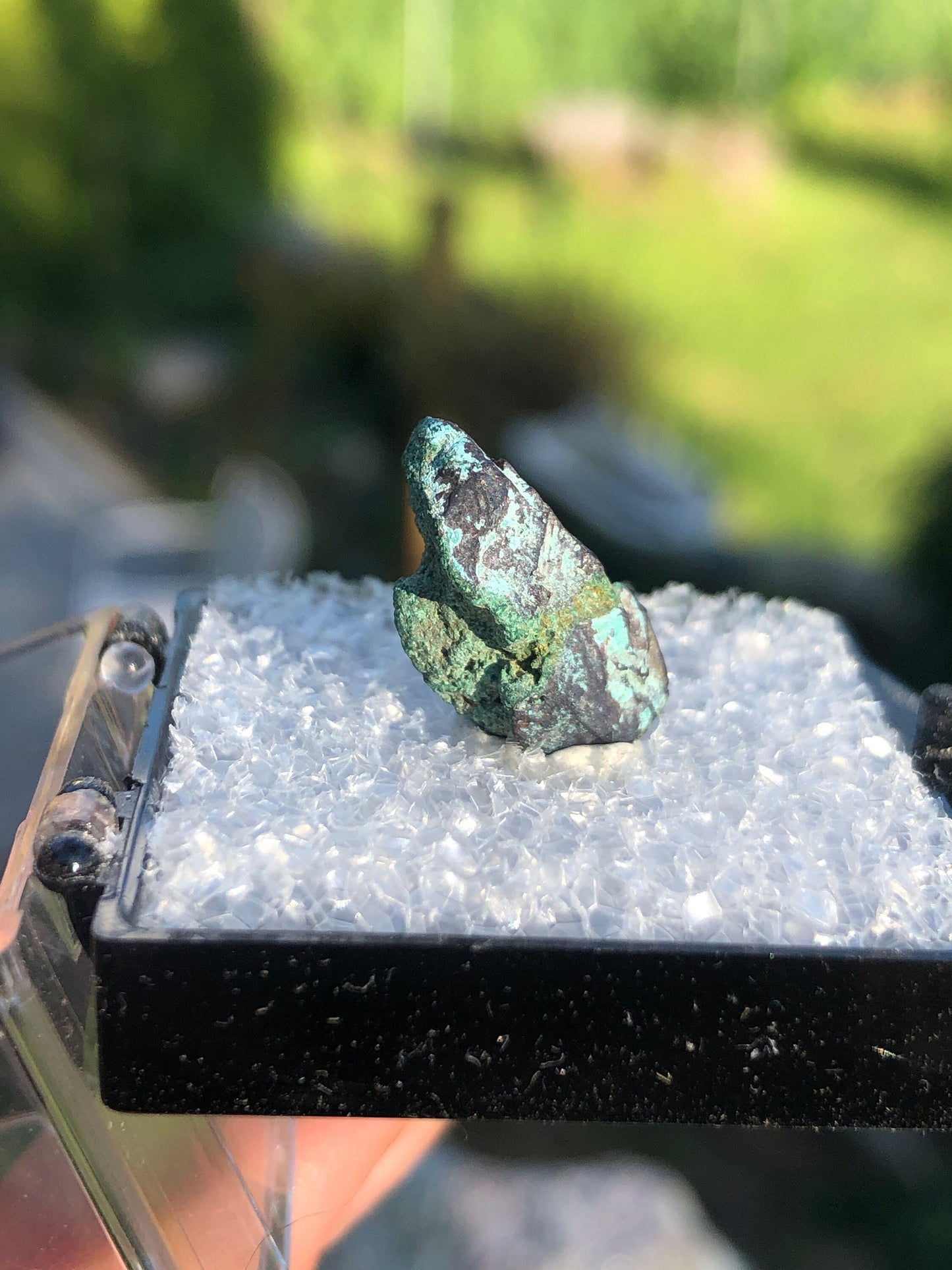 Cuprite Crystal with Malachite Coating from Namibia