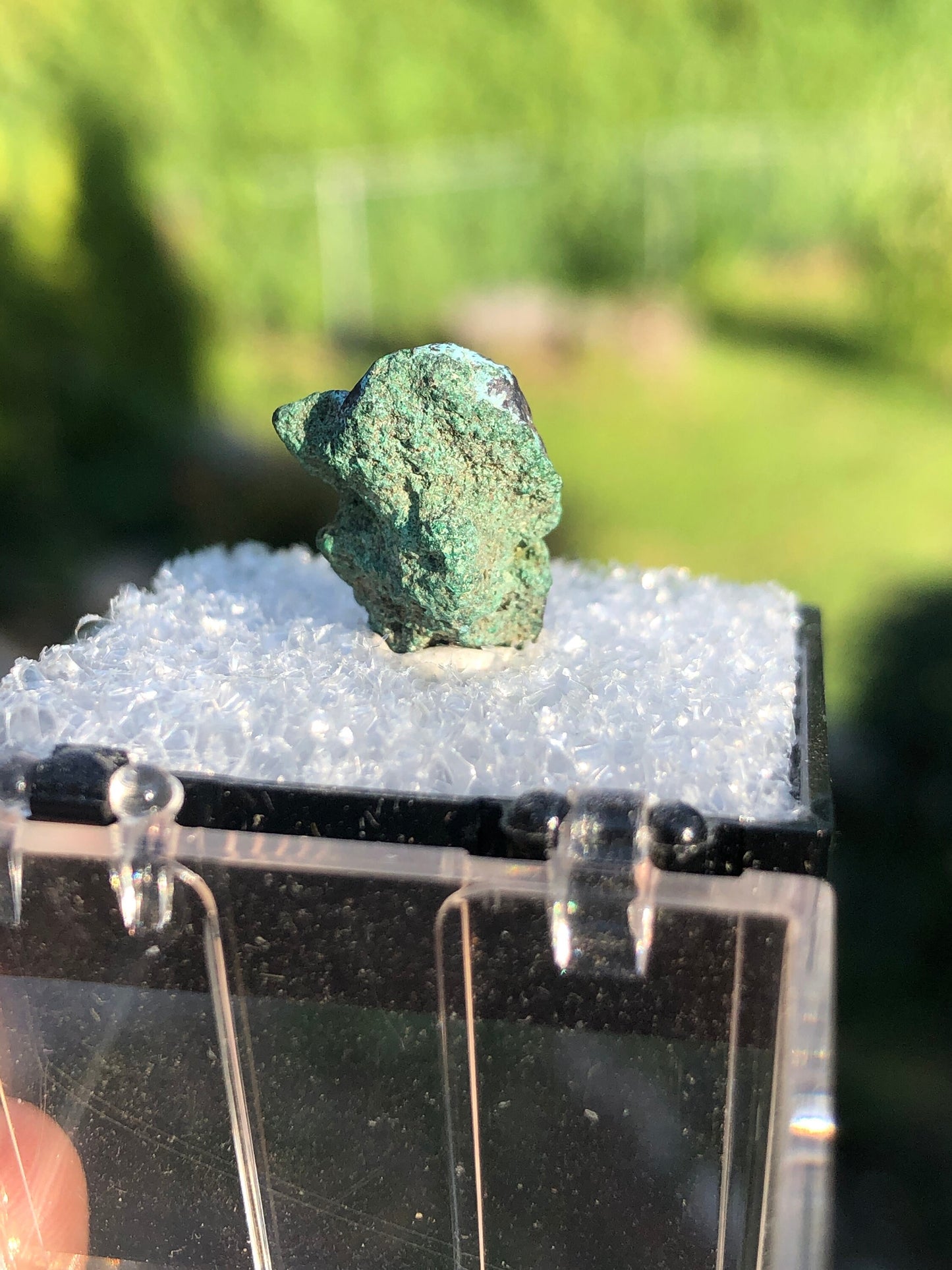 Cuprite Crystal with Malachite Coating from Namibia
