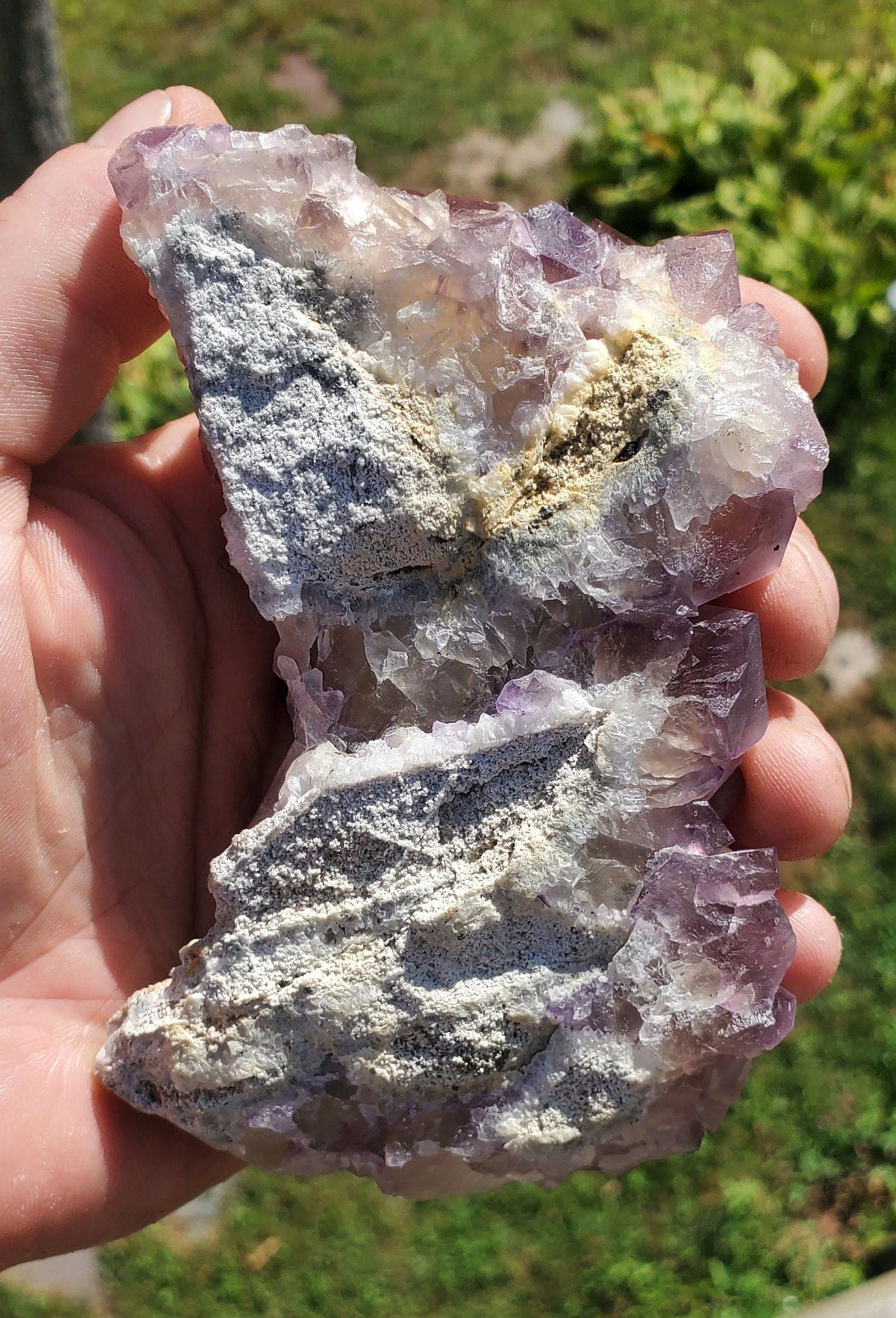 Window Fluorite with Pyrite from Yaogangxian mine, China