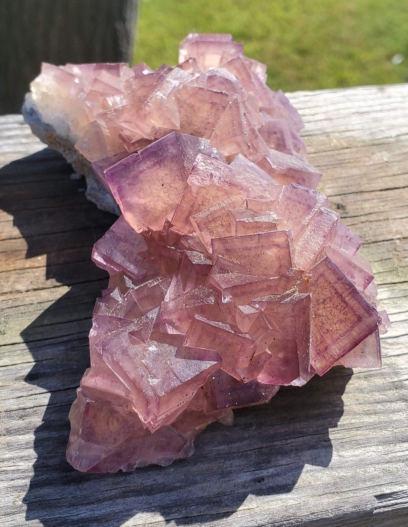 Window Fluorite with Pyrite from Yaogangxian mine, China
