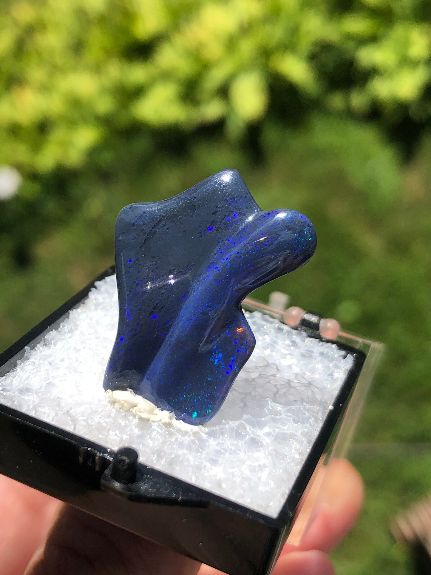 Freeform Australian Black Opal Carving