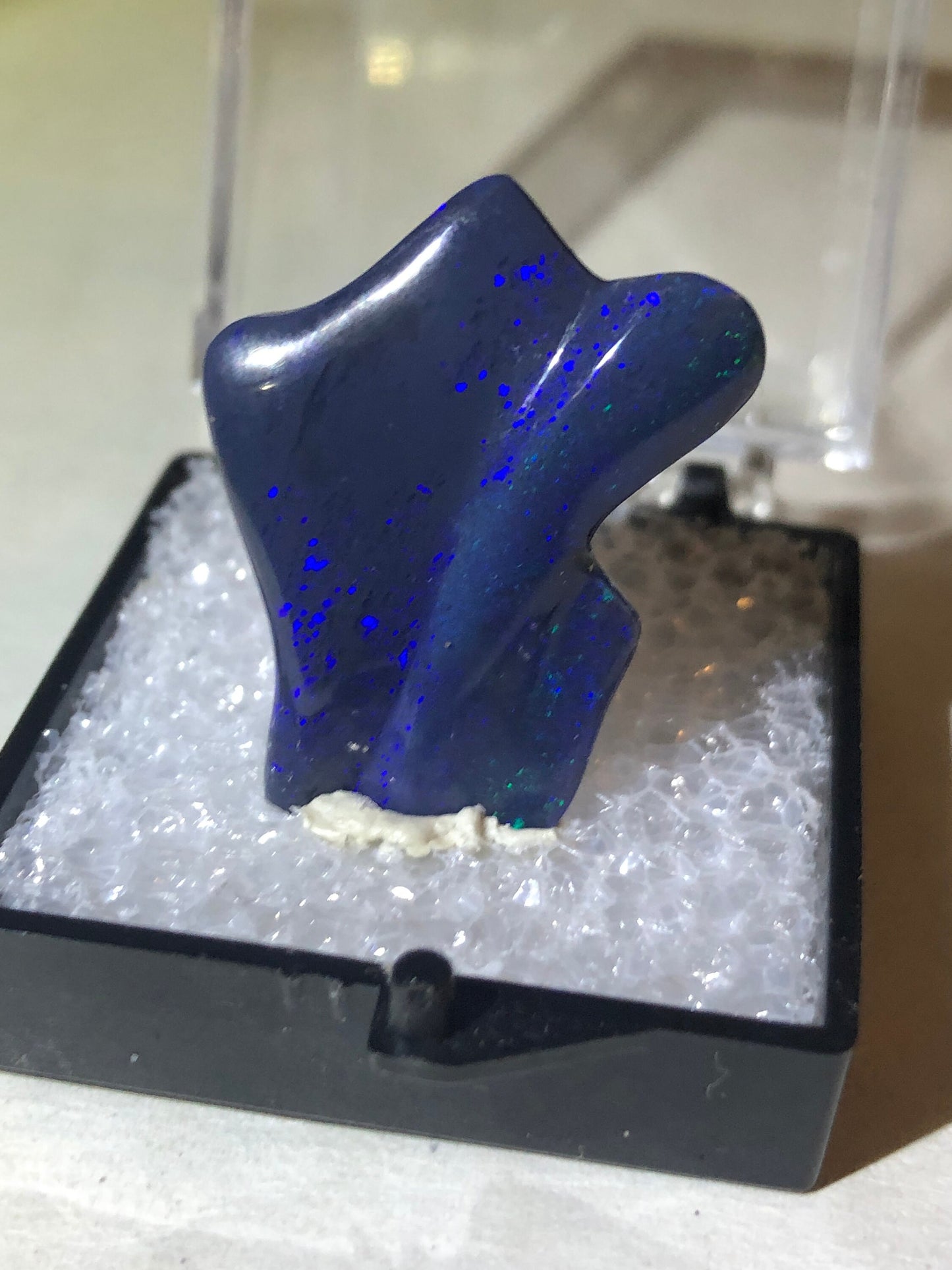 Freeform Australian Black Opal Carving