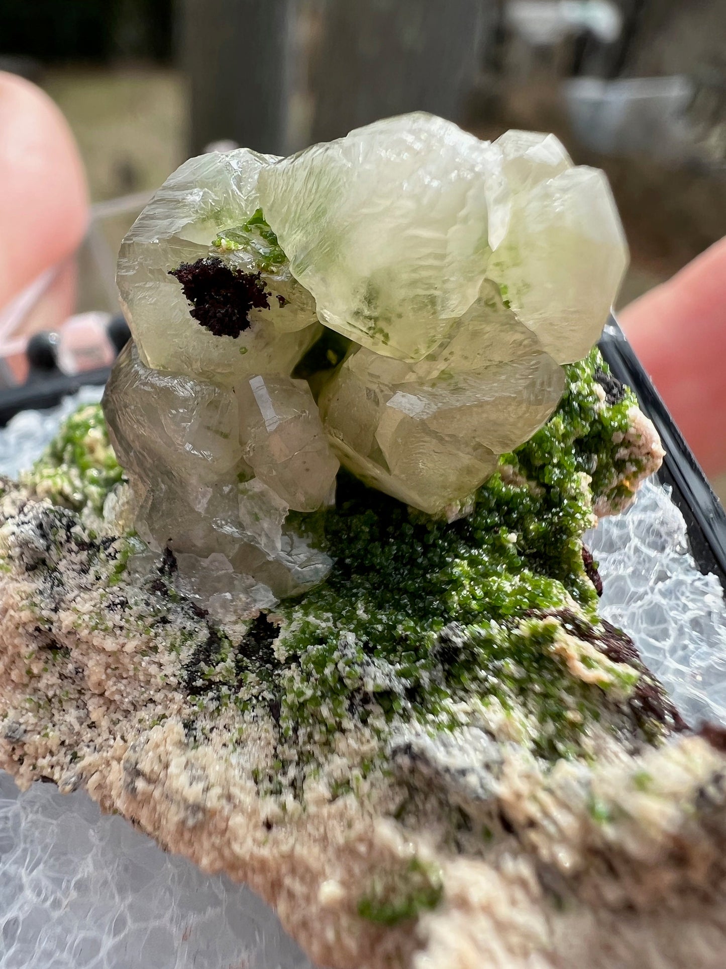 Cerussite with Duftite from Tsumeb Namibia