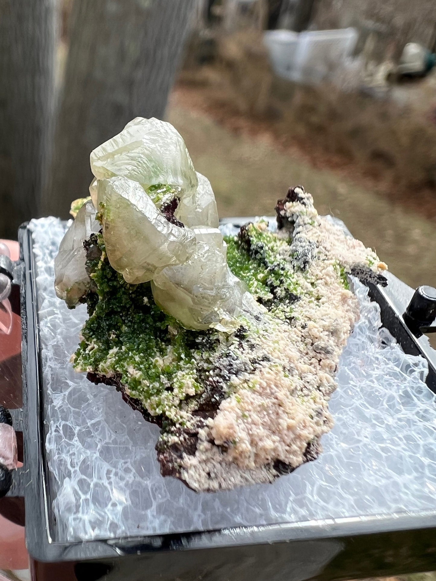 Cerussite with Duftite from Tsumeb Namibia