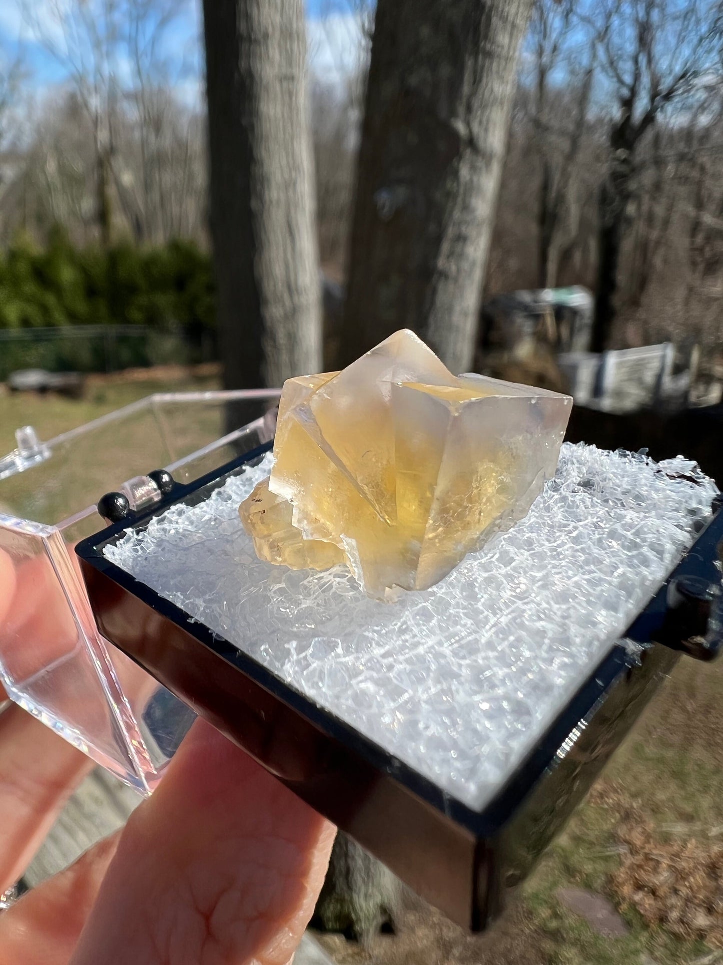 Yellow Fluorite from Bull Vein Pocket at Lady Annabella Mine UK