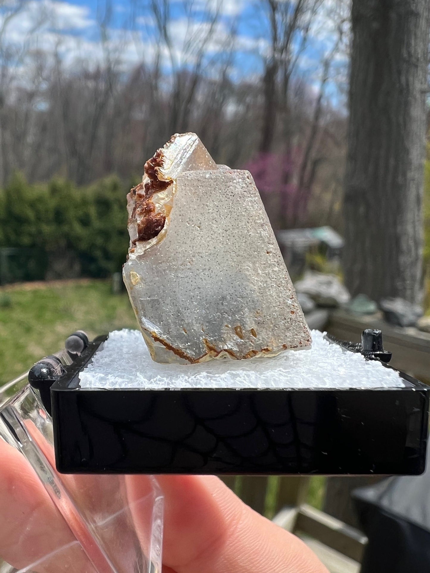 Pyrite In Calcite Crystal from Pennsylvania USA