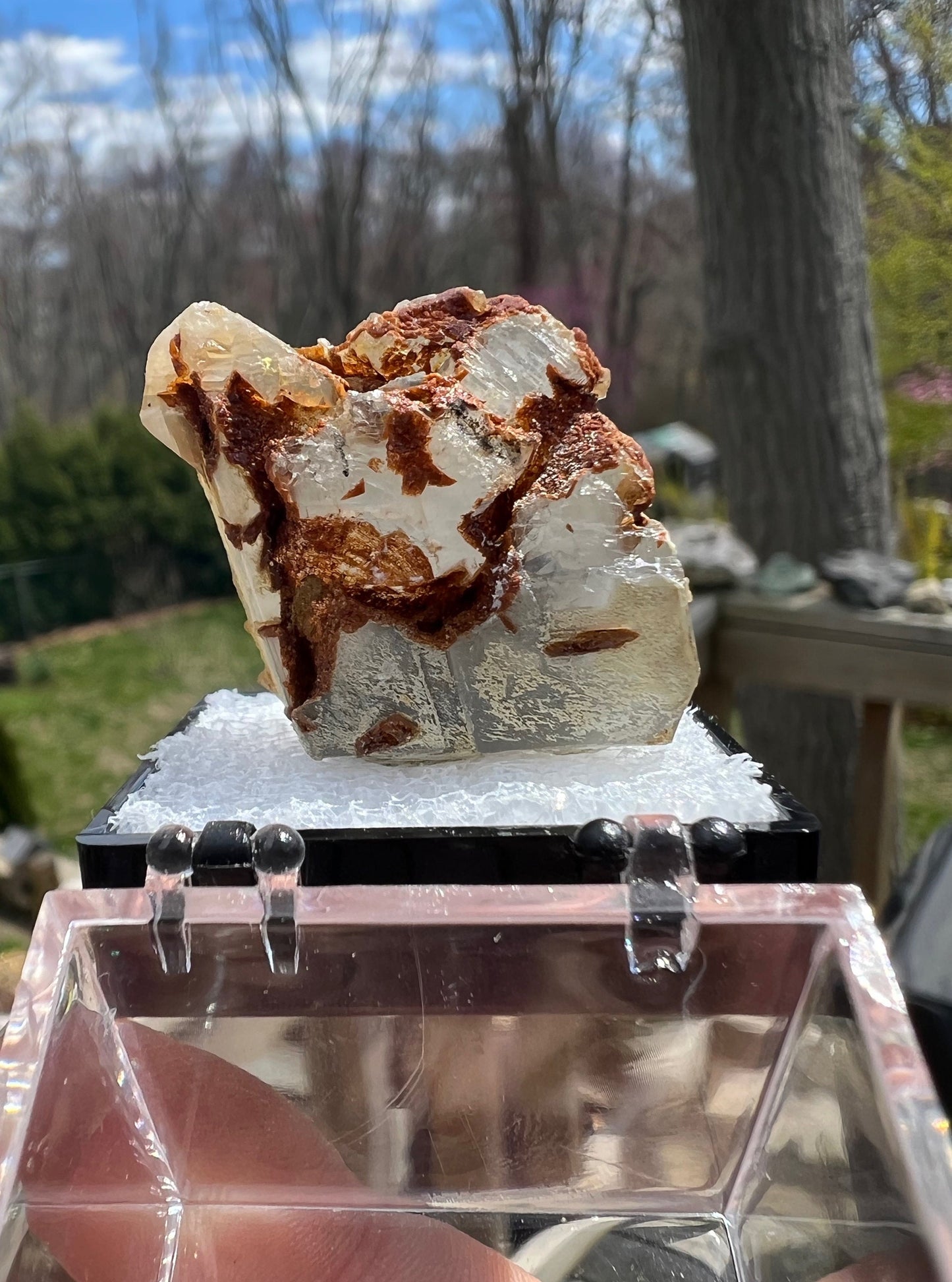Pyrite In Calcite Crystal from Pennsylvania USA