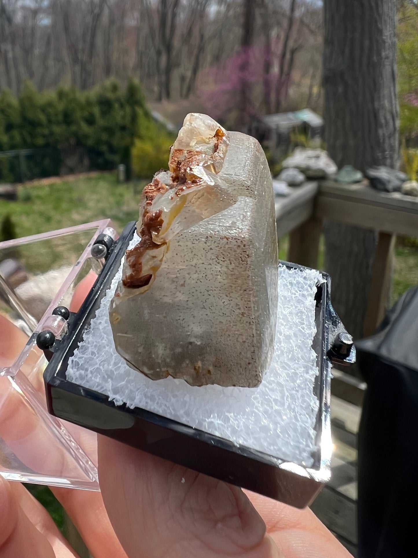 Pyrite In Calcite Crystal from Pennsylvania USA