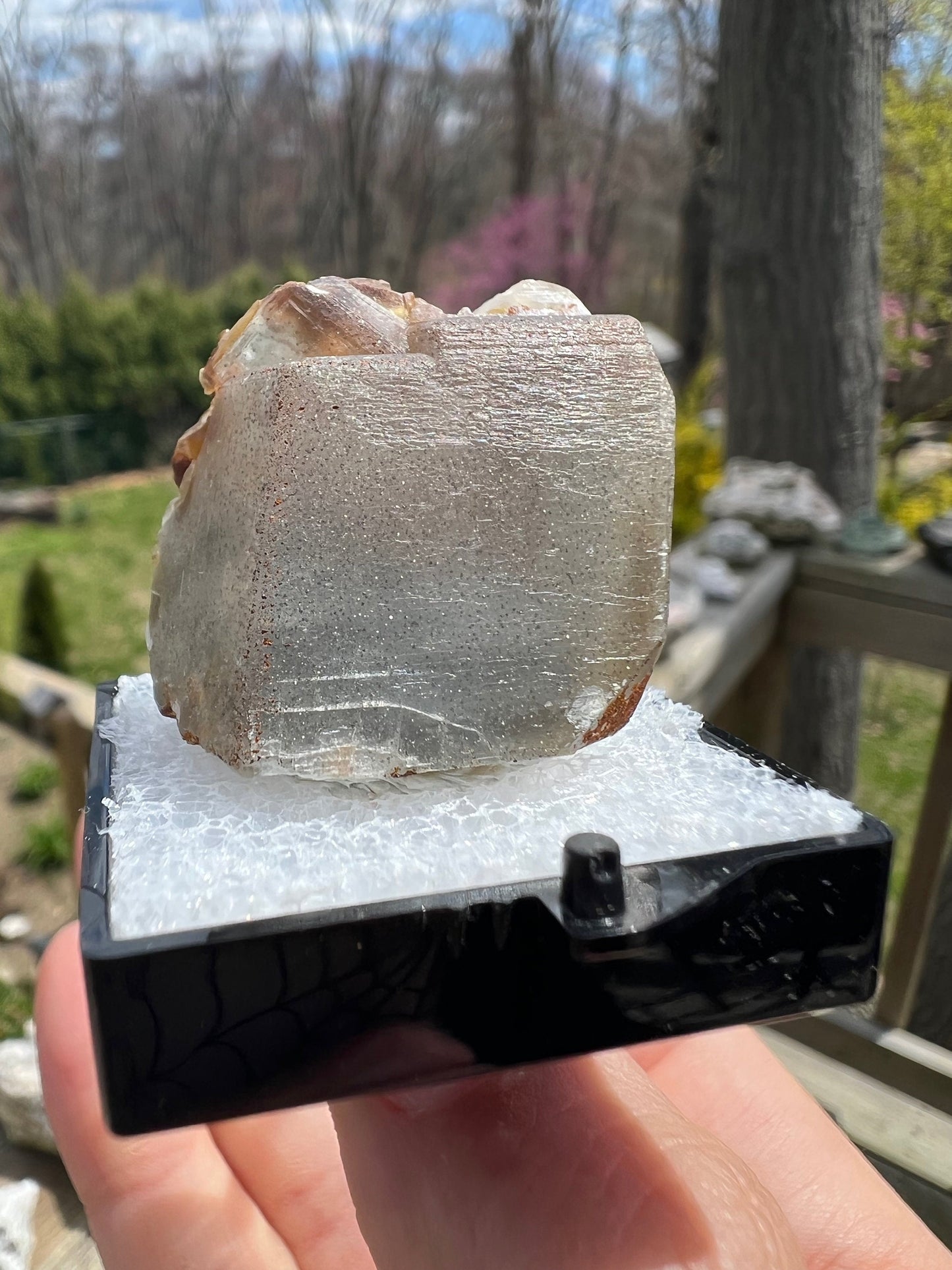 Pyrite In Calcite Crystal from Pennsylvania USA
