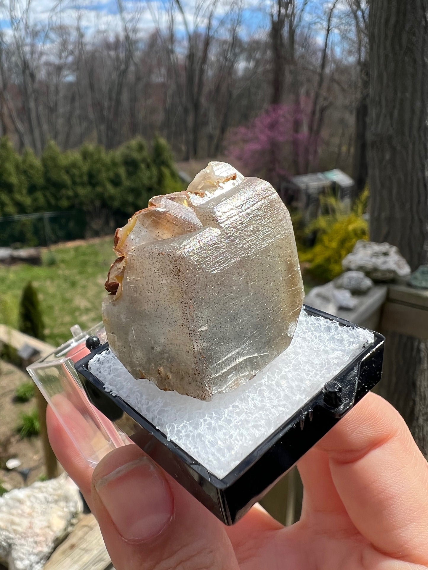 Pyrite In Calcite Crystal from Pennsylvania USA