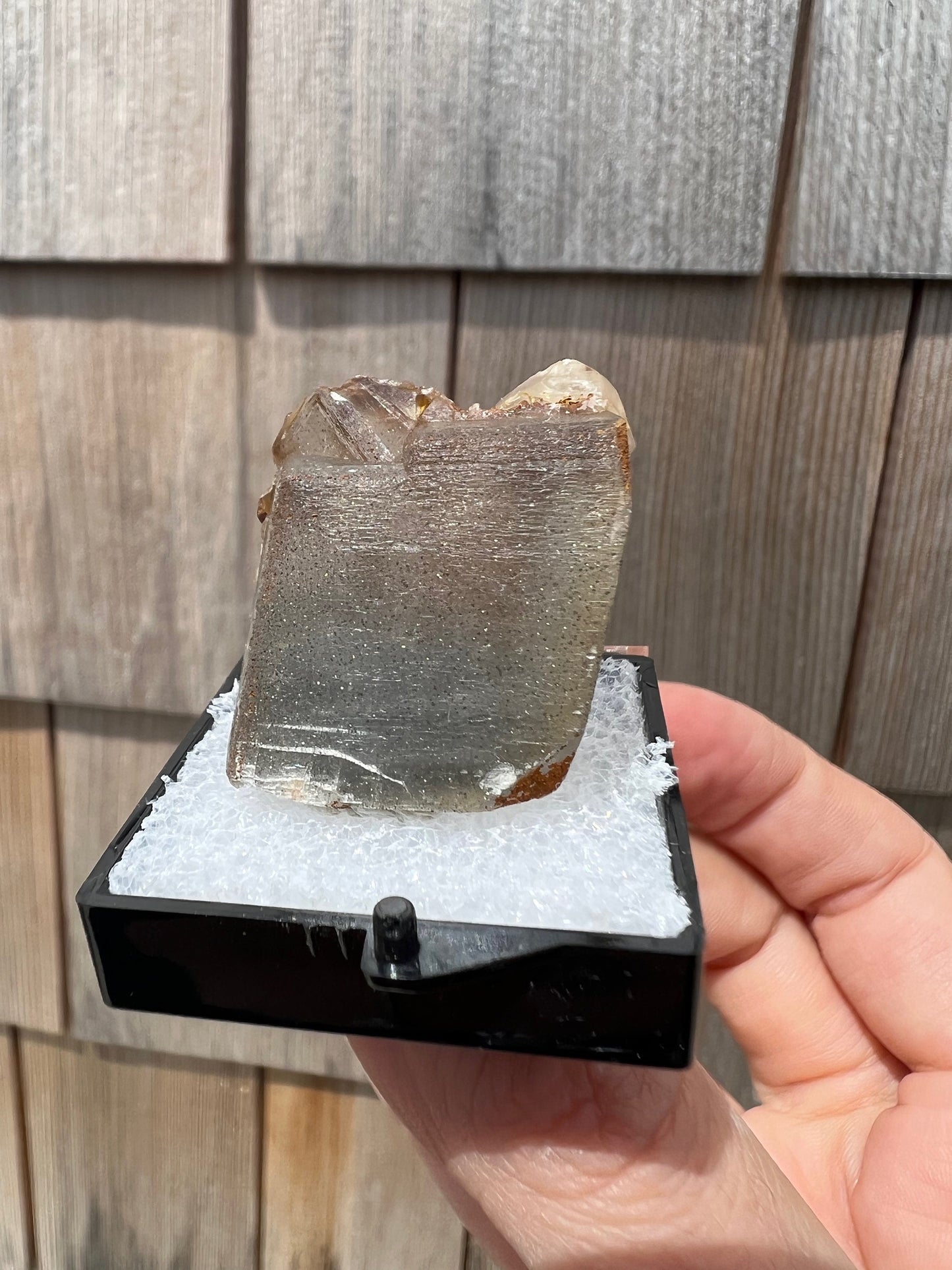 Pyrite In Calcite Crystal from Pennsylvania USA