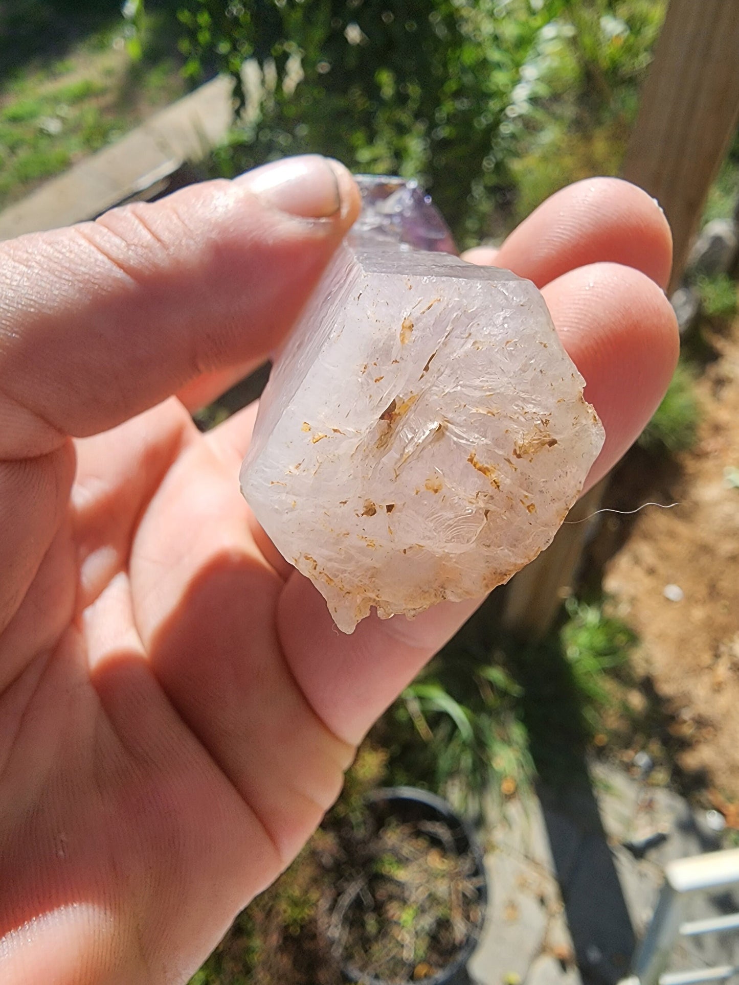 Large Smoky Amethyst Scepter with Hematite Inclusions from Zambia Africa