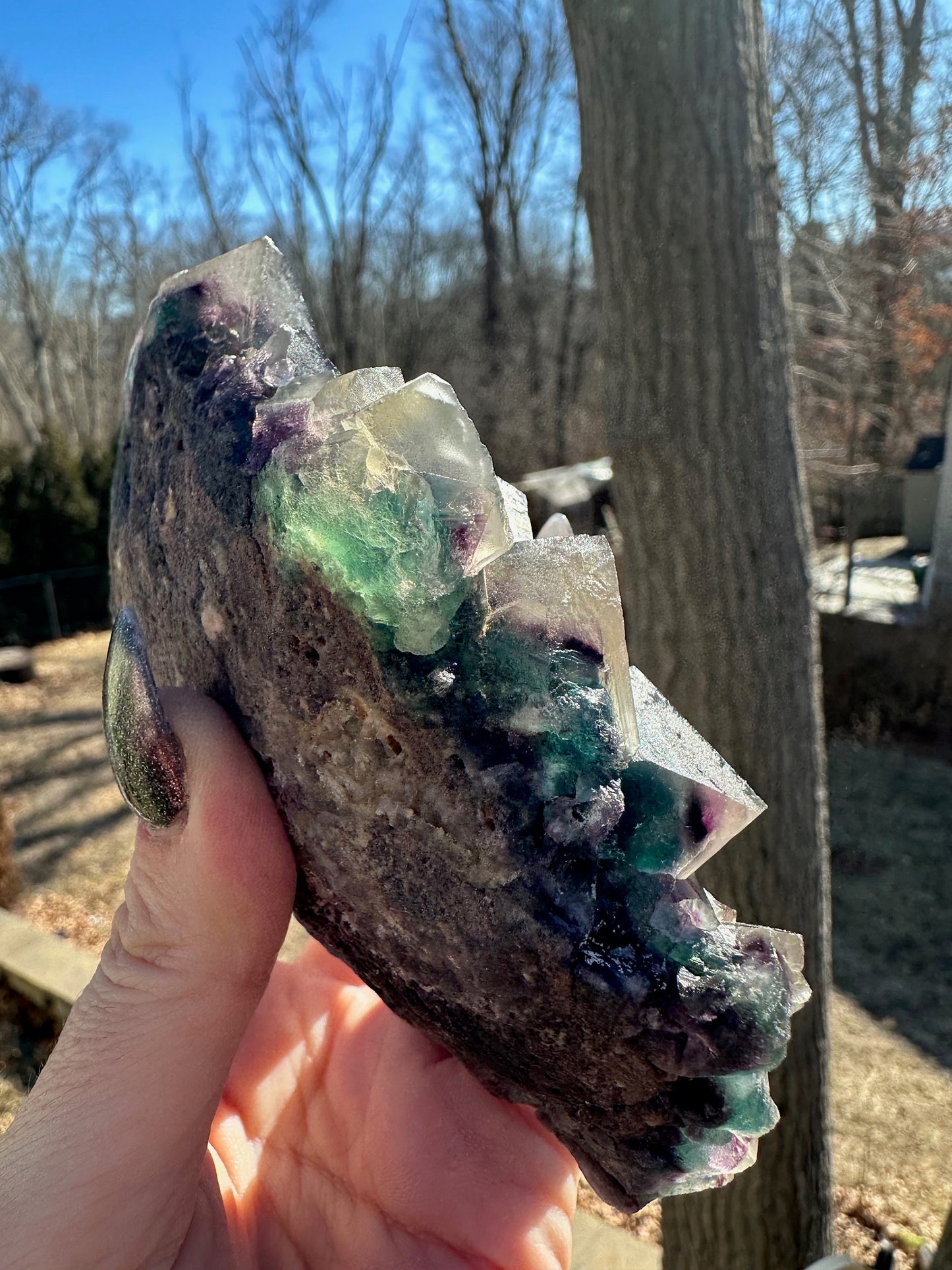Okorusu Fluorite Large Cabinet Cluster from Namibia