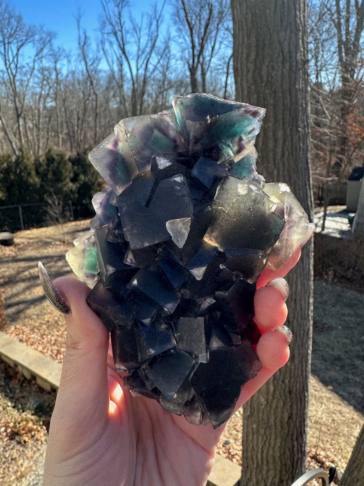 Okorusu Fluorite Large Cabinet Cluster from Namibia