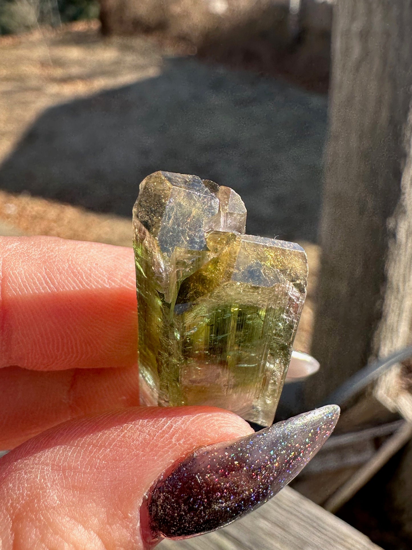 Parti-Colored Tourmaline Crystals from Aricanga Mine, Brazil