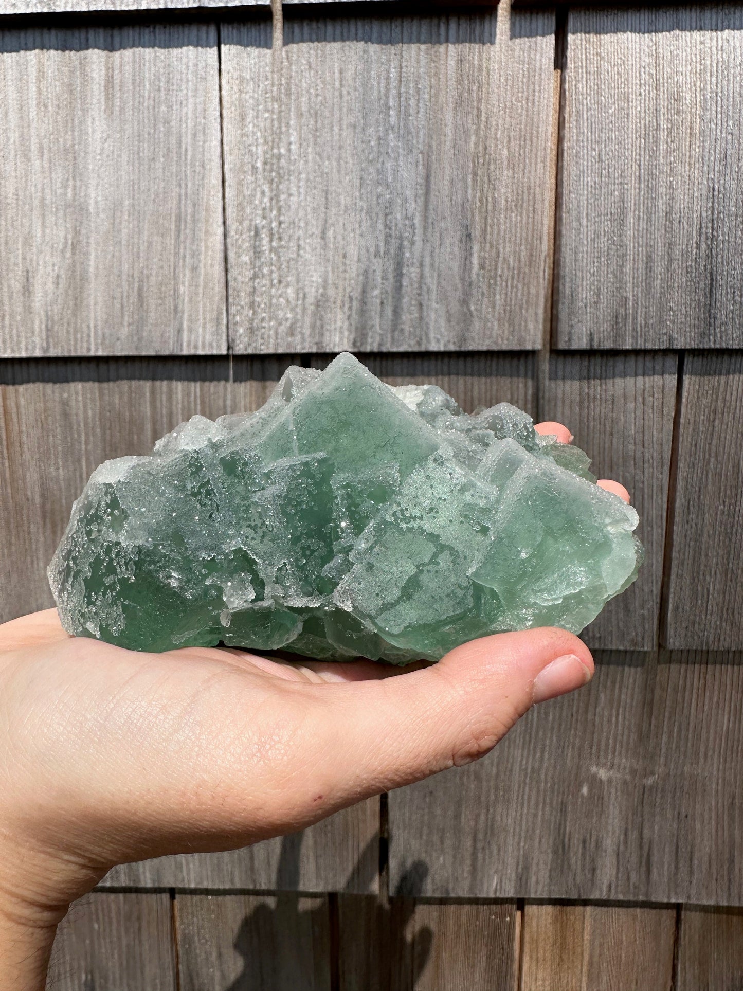 Cabinet Green Sugar Coated Fluorite from China