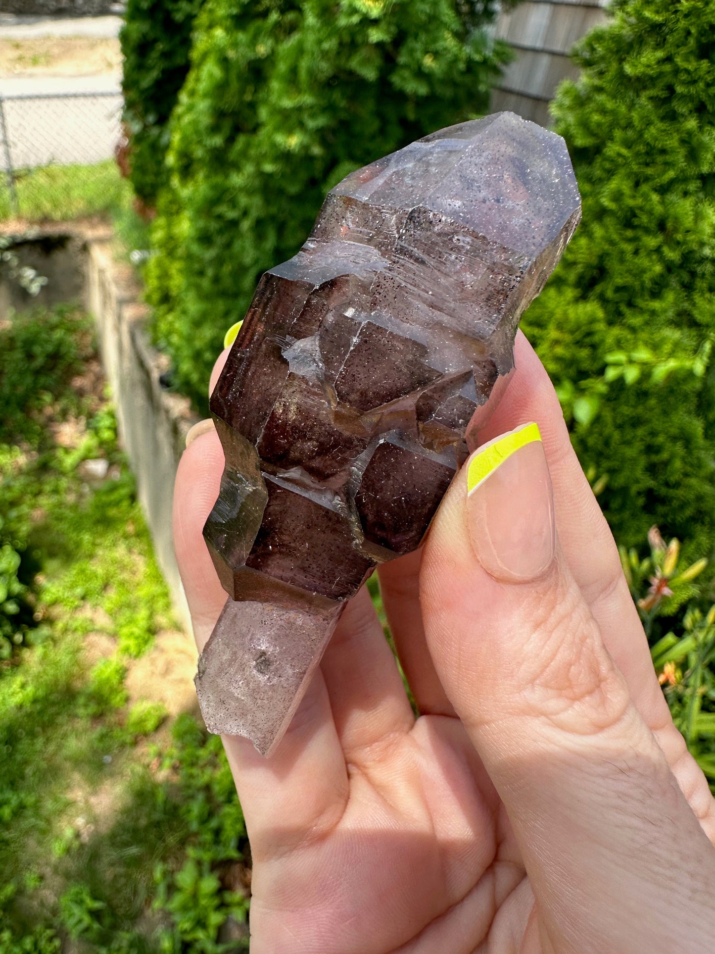Smoky Amethyst Scepter with Hematite Inclusions from Zambia Africa