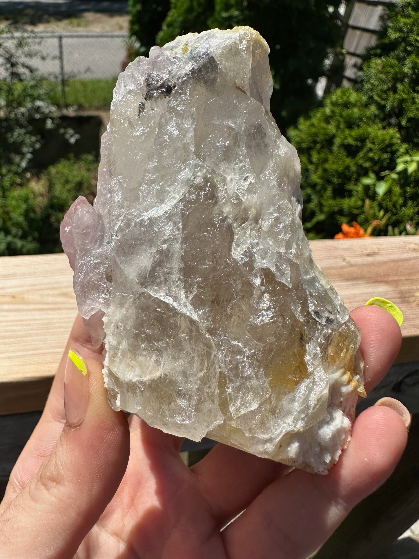 Cabinet Elestial Rose Quartz on Quartz from Brazil
