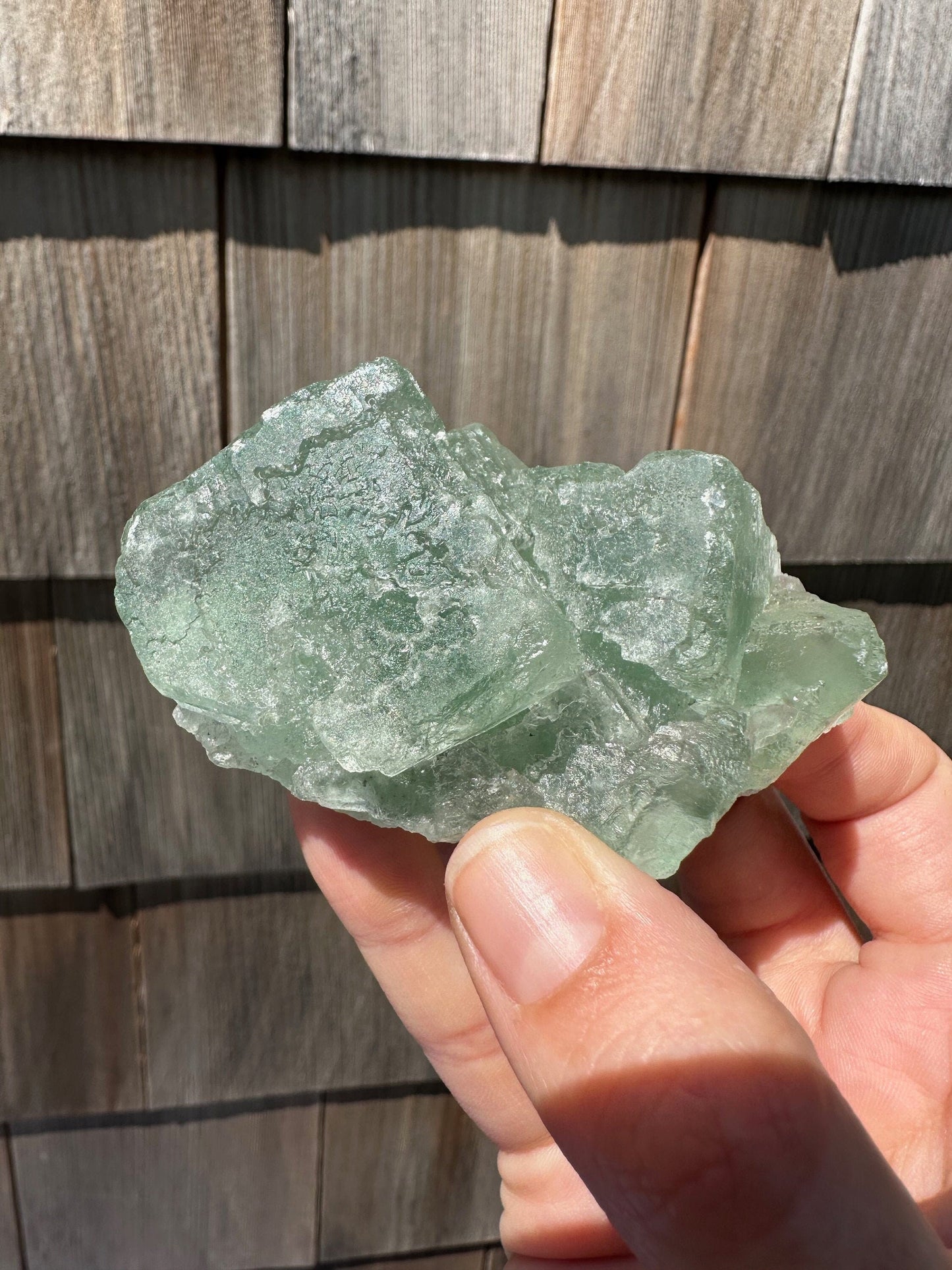 Cabinet Etched Green Cubic Fluorite from Xianghualing Mine China