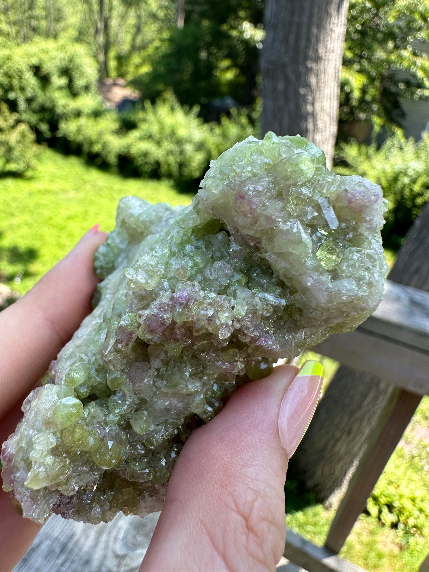 Cabinet Vesuvianite Crystal Cluster from Jeffrey Mine Canada