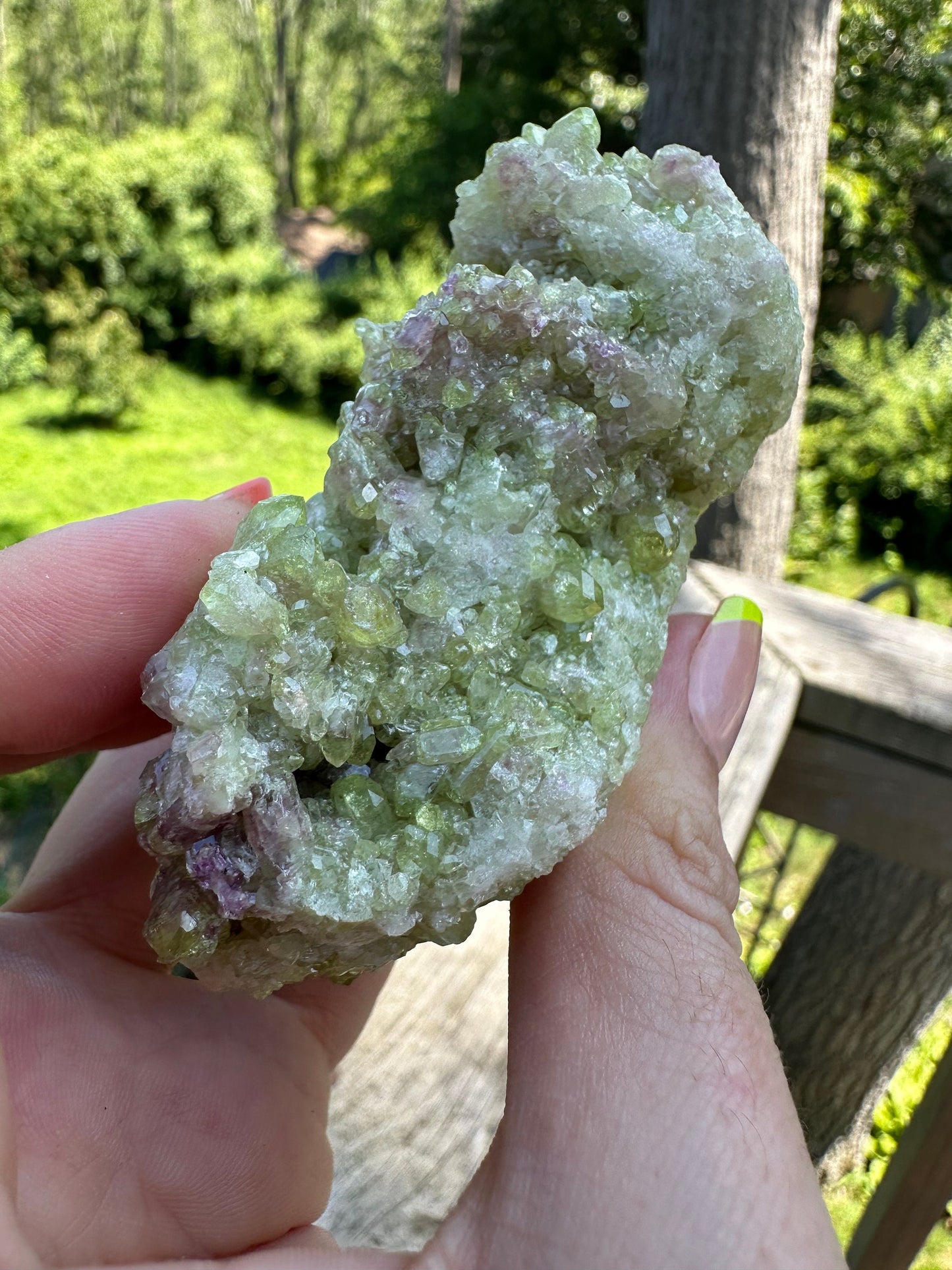 Cabinet Vesuvianite Crystal Cluster from Jeffrey Mine Canada