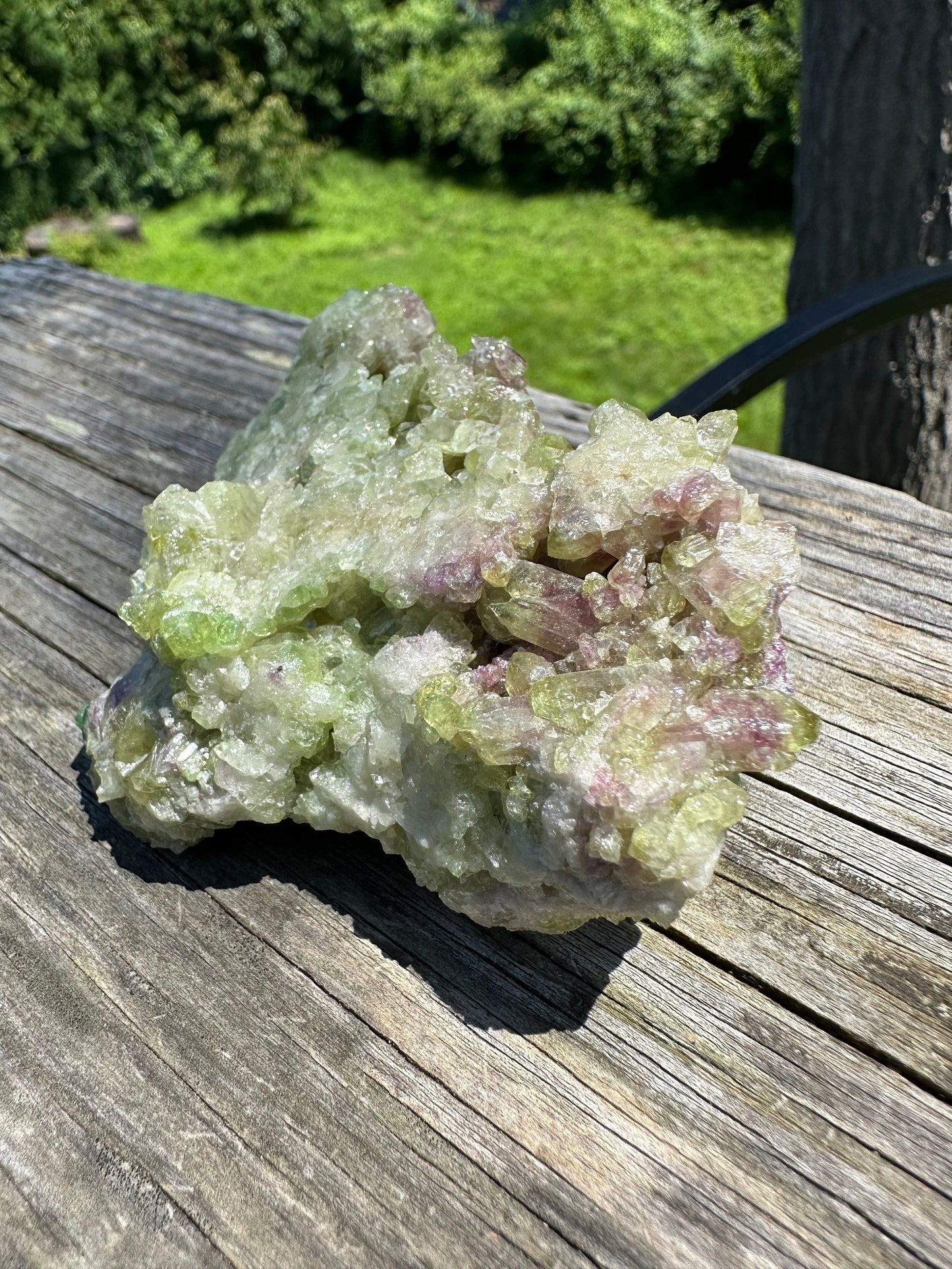 Cabinet Vesuvianite Crystal Cluster from Jeffrey Mine Canada