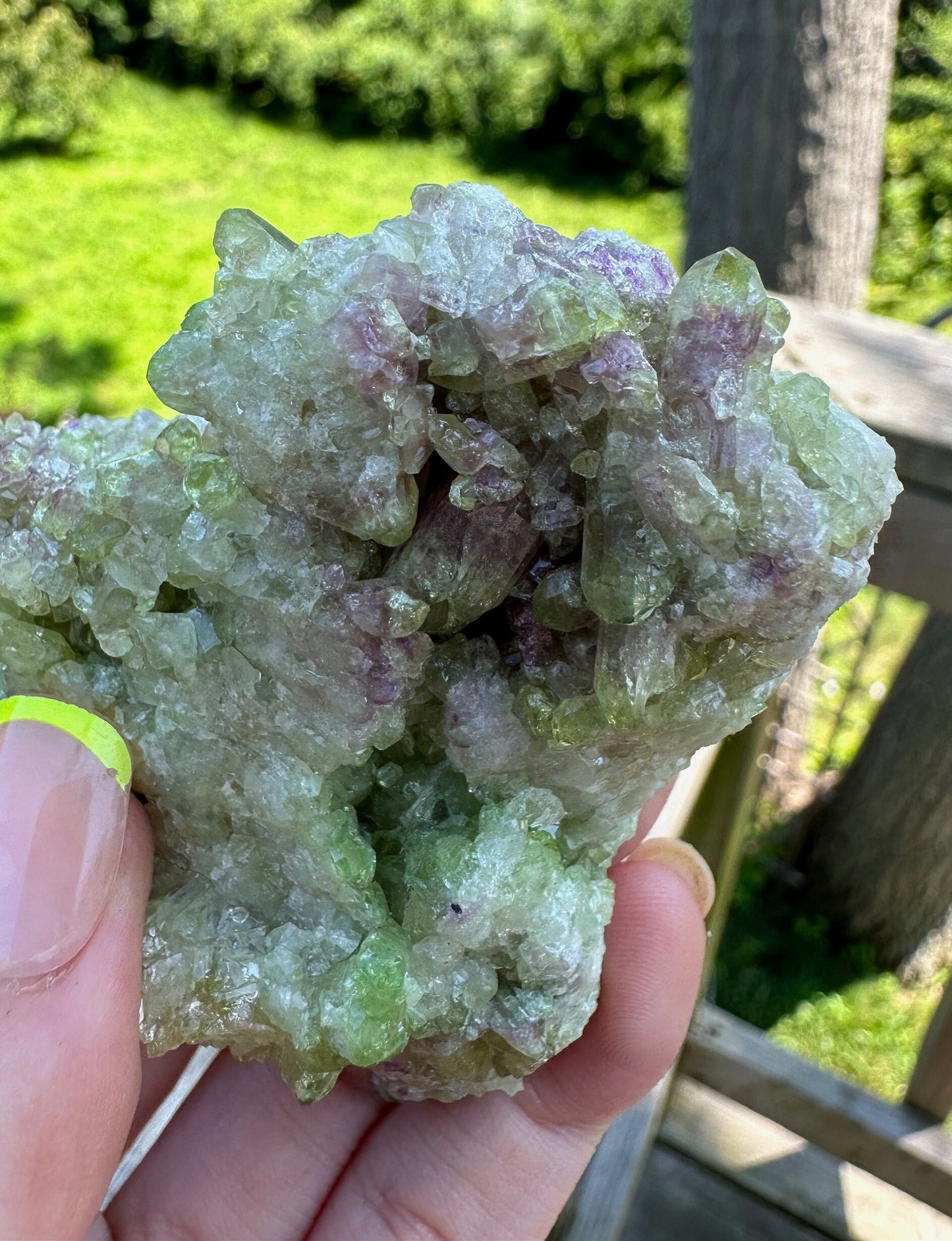 Cabinet Vesuvianite Crystal Cluster from Jeffrey Mine Canada