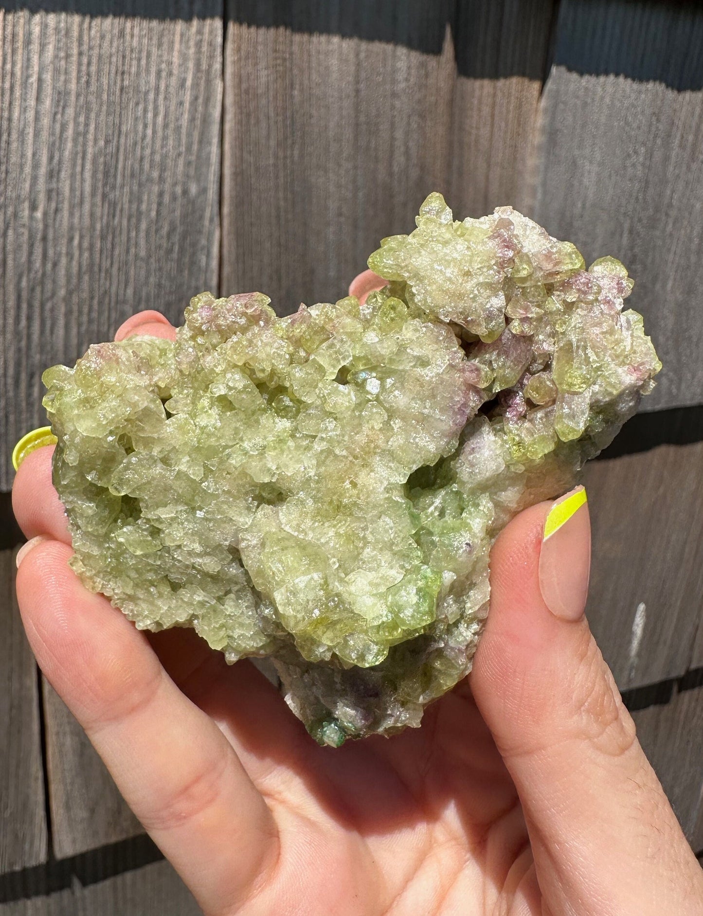 Cabinet Vesuvianite Crystal Cluster from Jeffrey Mine Canada