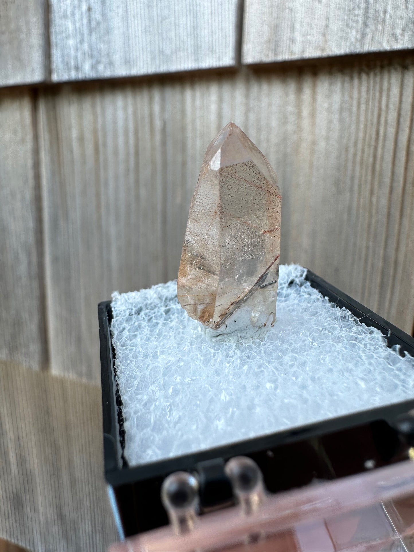 Red Rutilated Unpolished Quartz Point from Kenya