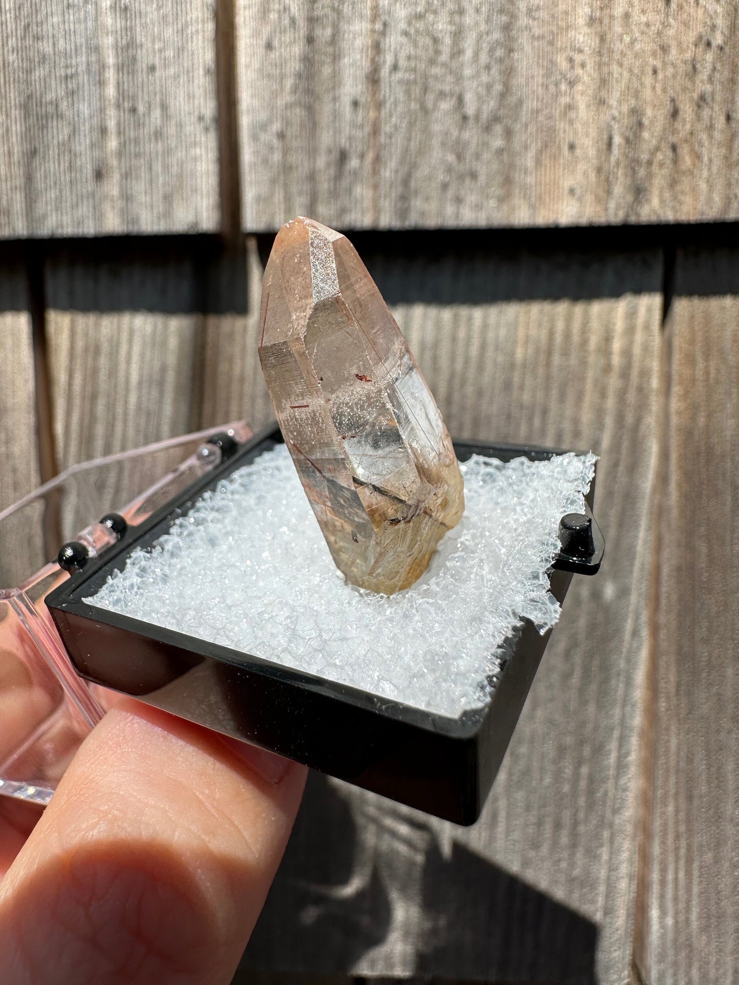 Red Rutilated Unpolished Quartz Point from Kenya
