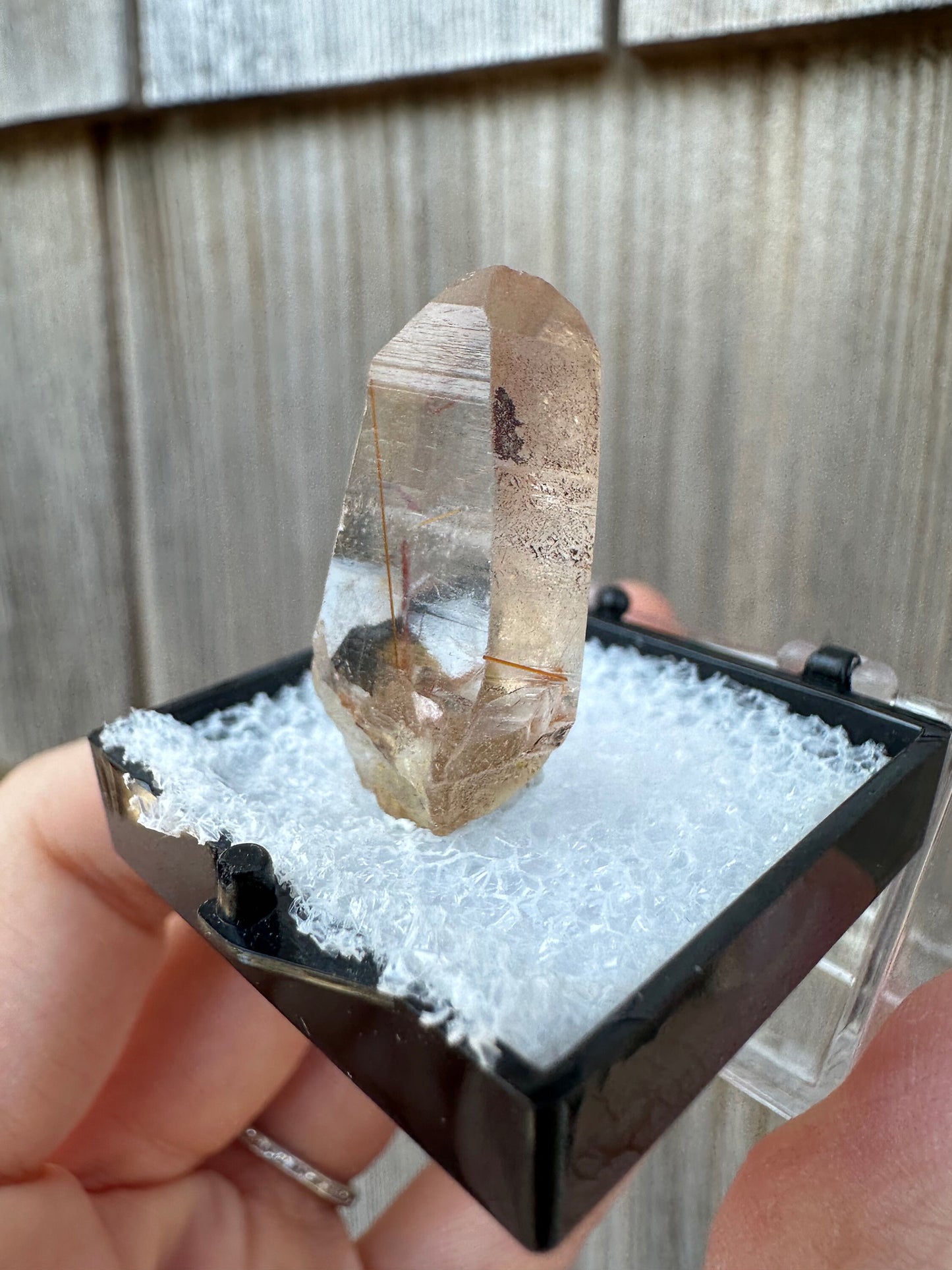 Red Rutilated Unpolished Quartz Point from Kenya