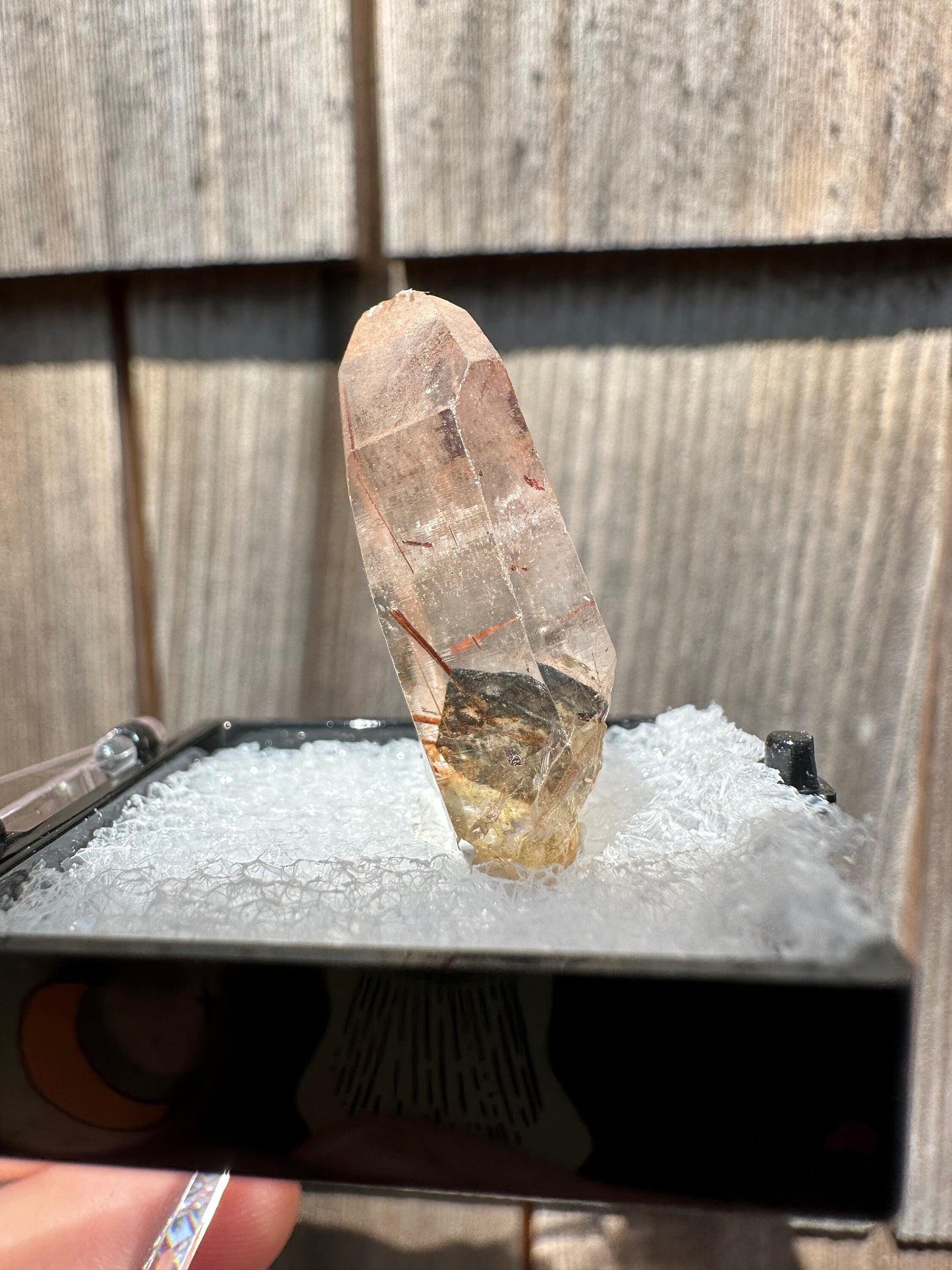Red Rutilated Unpolished Quartz Point from Kenya