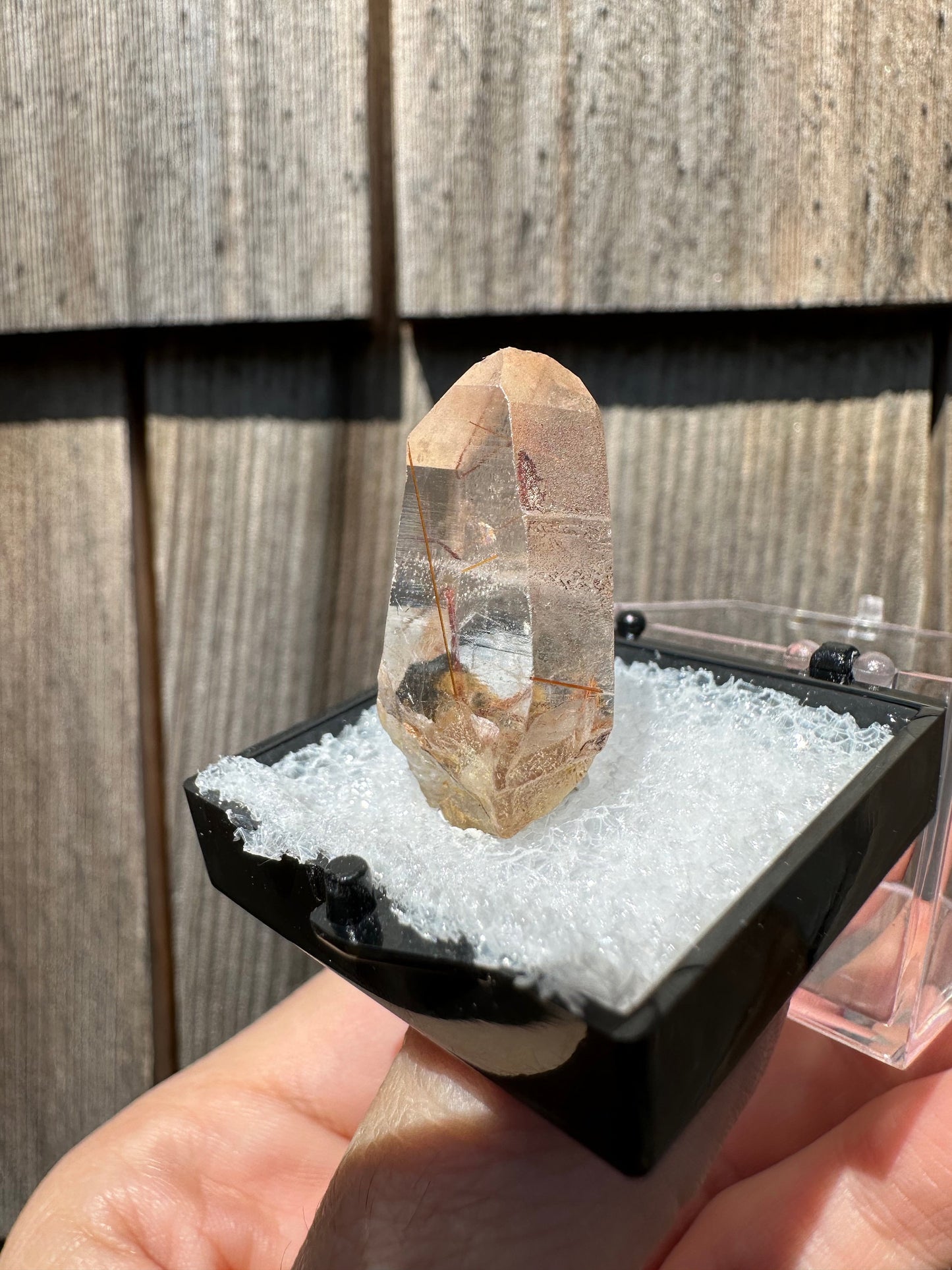 Red Rutilated Unpolished Quartz Point from Kenya