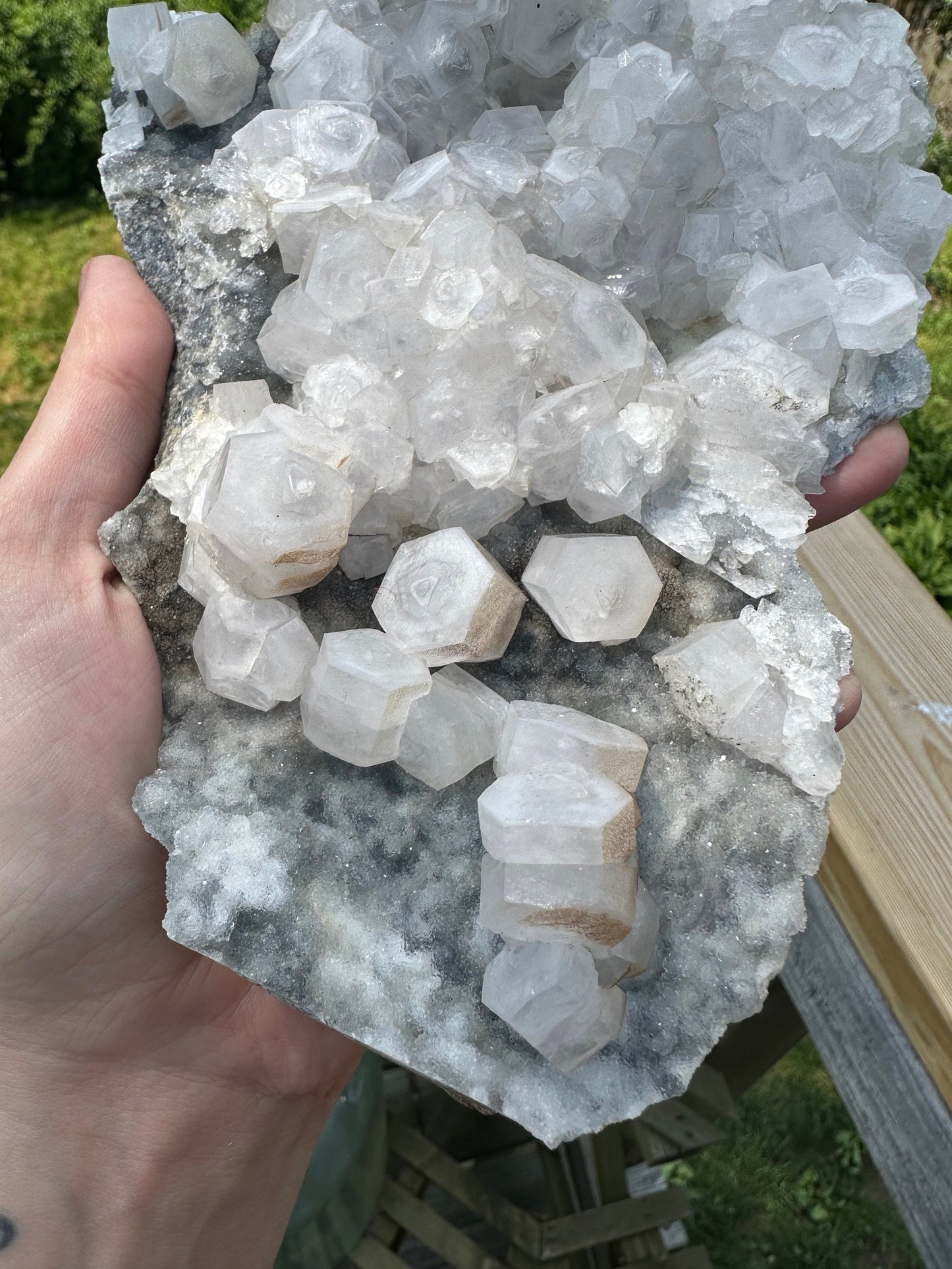 Calcite Crystals on Matrix from Xianghualing Mine China