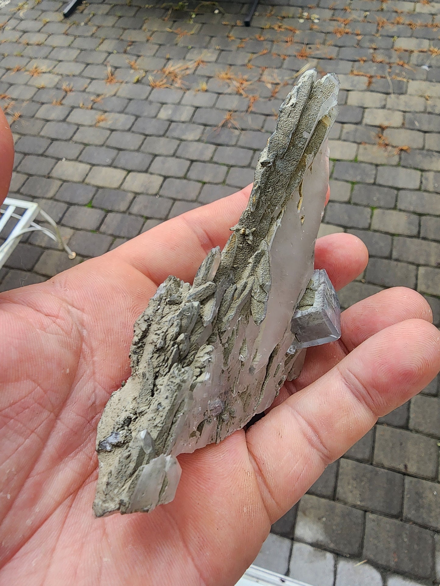 Yaogangxian Fluorite on Quartz from Yaogangxian Mine, China