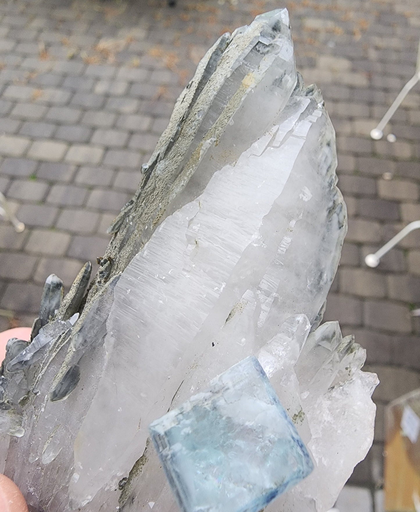 Yaogangxian Fluorite on Quartz from Yaogangxian Mine, China