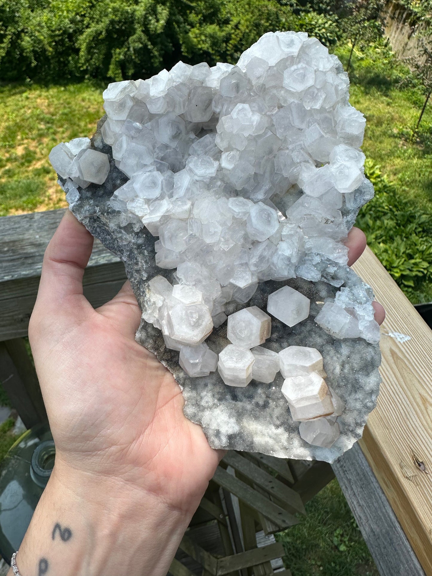 Calcite Crystals on Matrix from Xianghualing Mine China