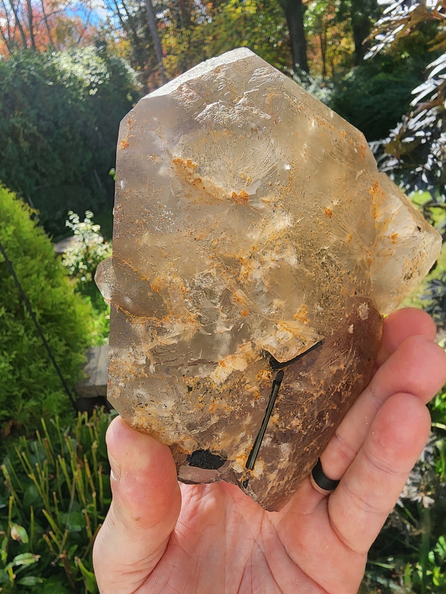 Citrine with Indicolite inclusions from Minas Gerais, Brazil
