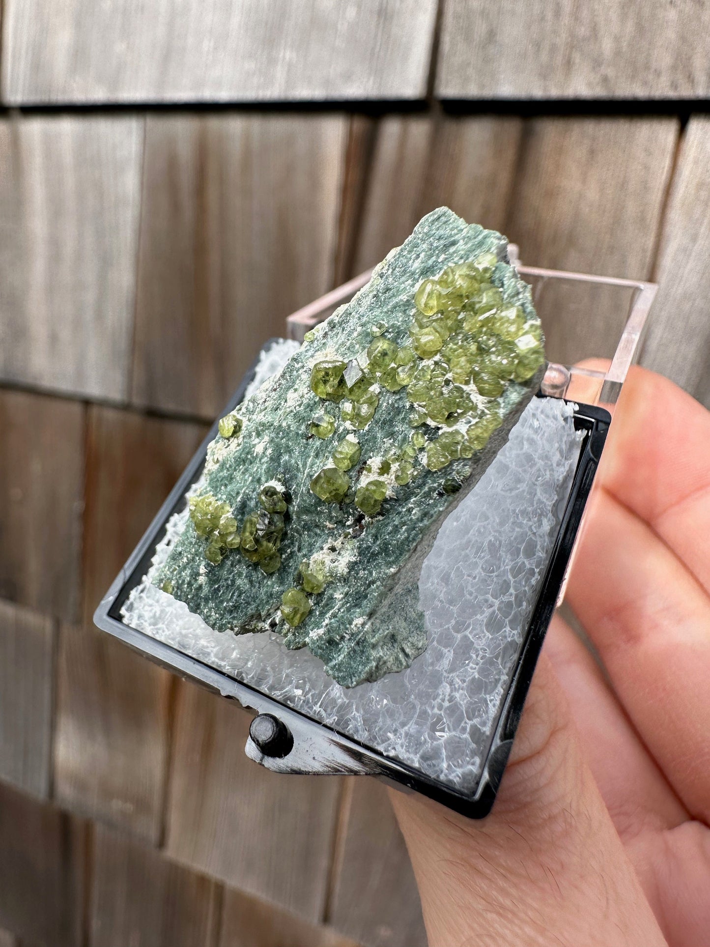 Demantoid Garnets on Matrix from Italy