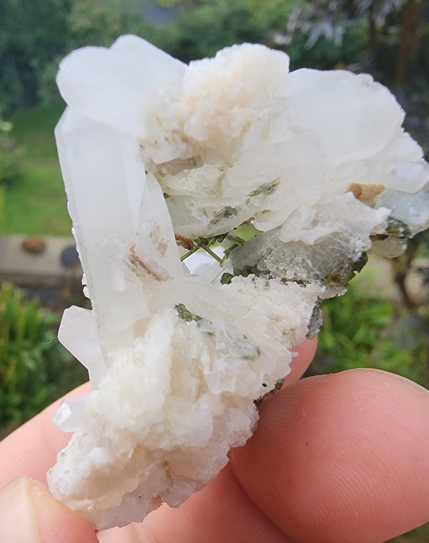 Green Tourmaline in Quartz from Minas Gerais, Brazil