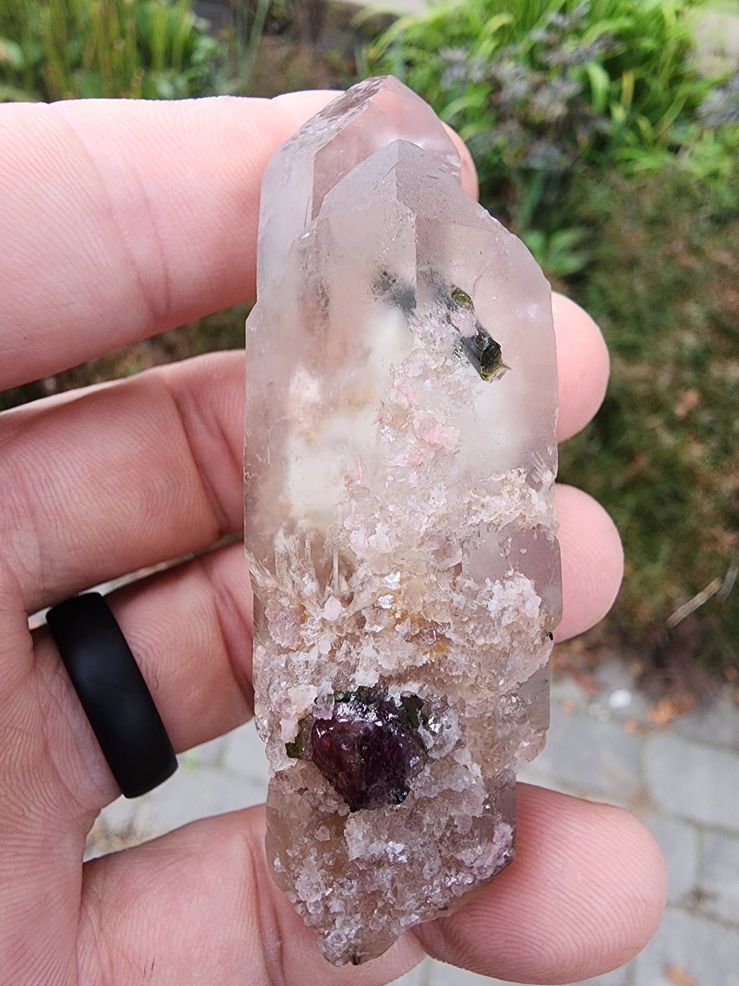 Watermelon Tourmaline in Quartz from Minas Gerais, Brazil