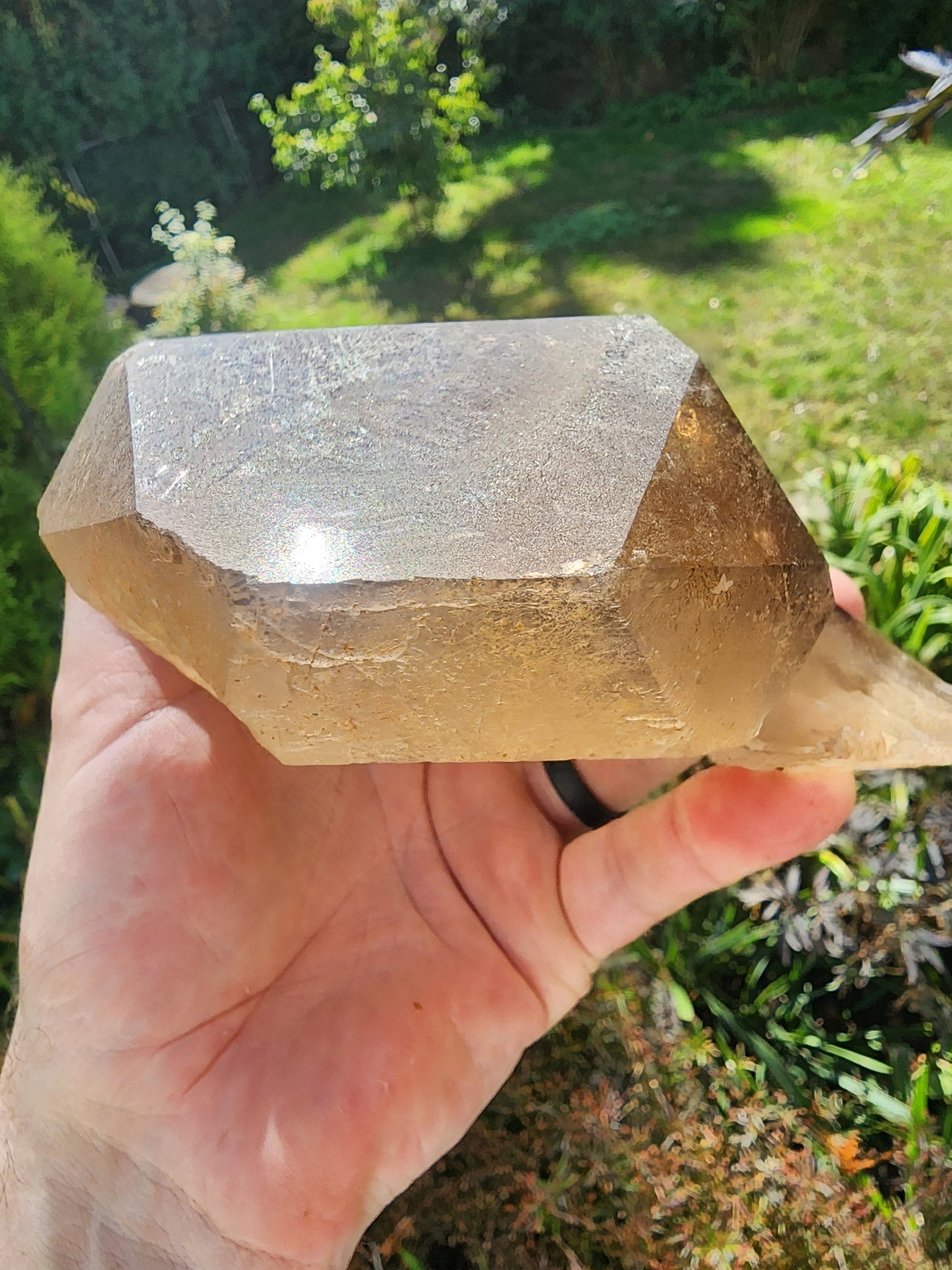 Citrine with Indicolite inclusions from Minas Gerais, Brazil