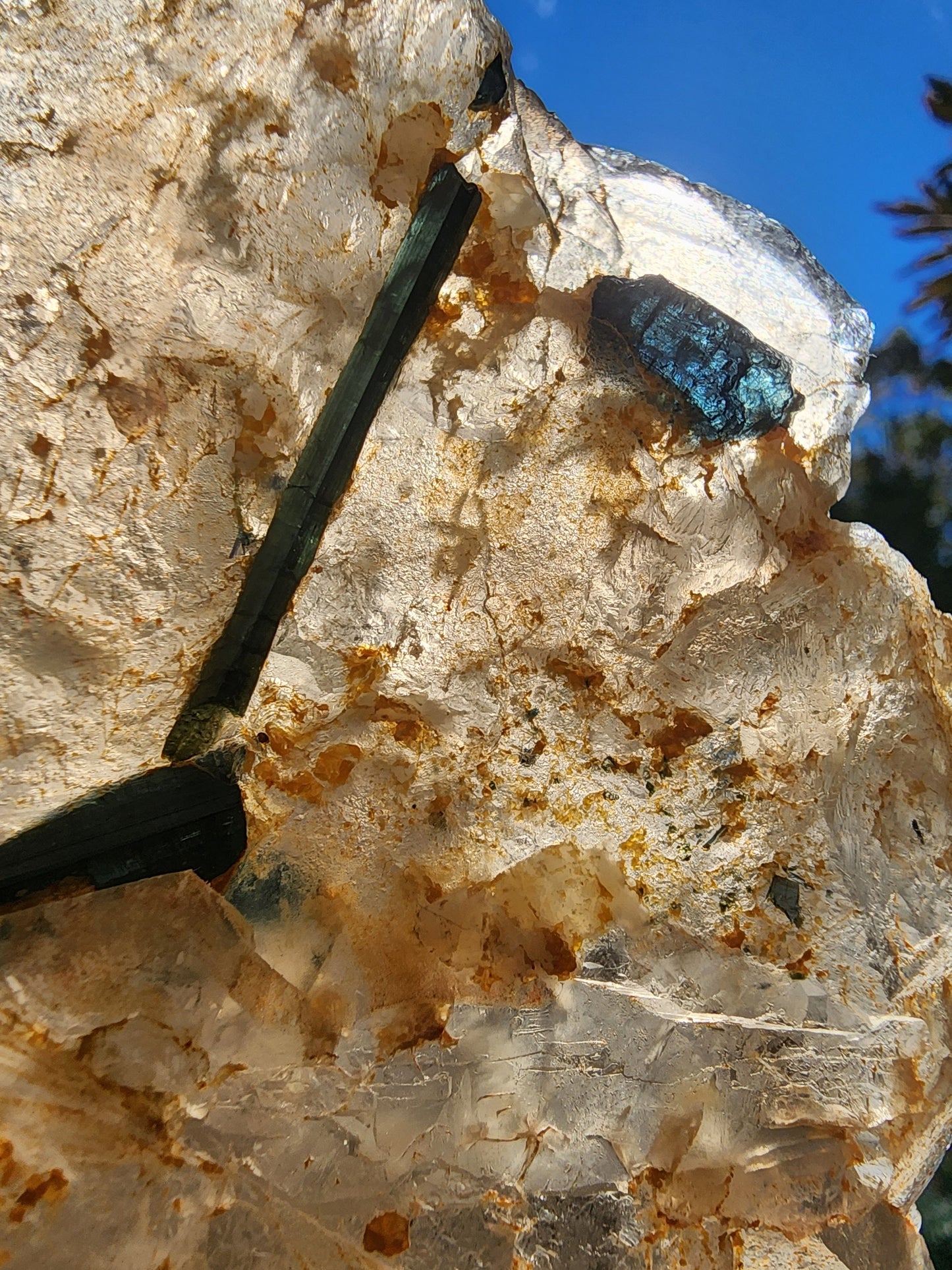 Citrine with Indicolite inclusions from Minas Gerais, Brazil