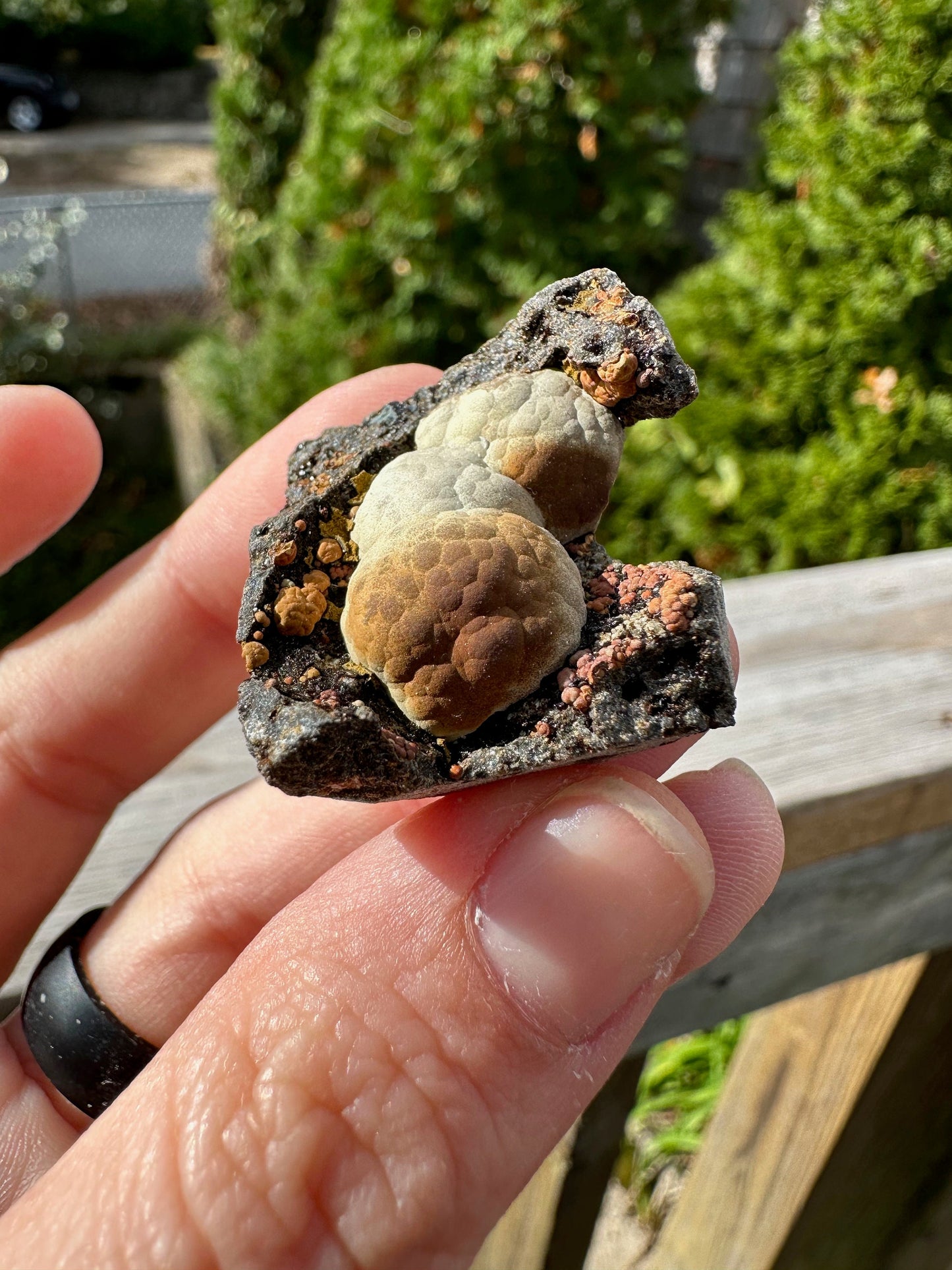 Botryoidal Calcite Crystals on Matrix from China